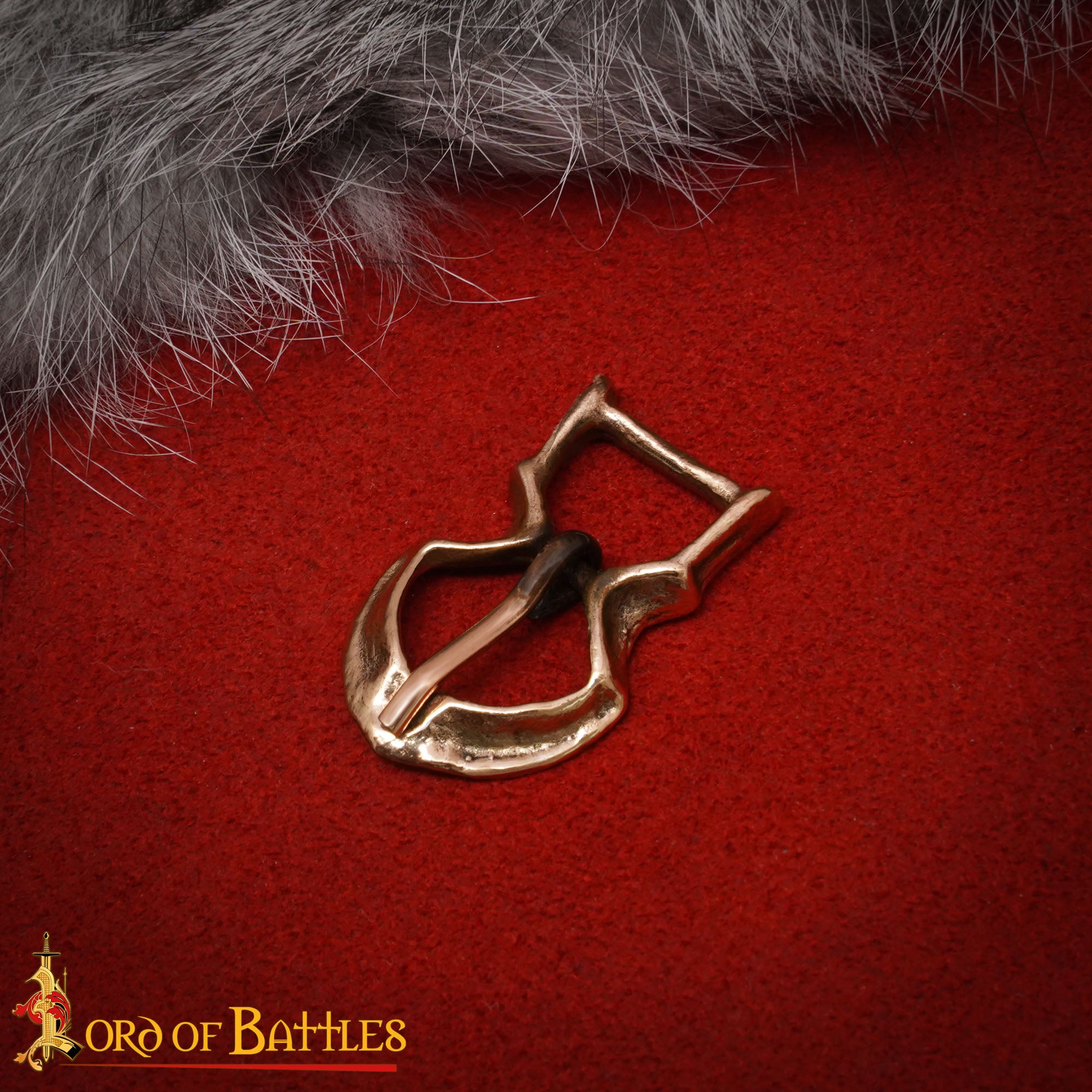 Imagen única de: Hebilla de Cinturón Medieval de Bronce - Auténtico Ajuste de Cuero Estilo Vikingo y Normando