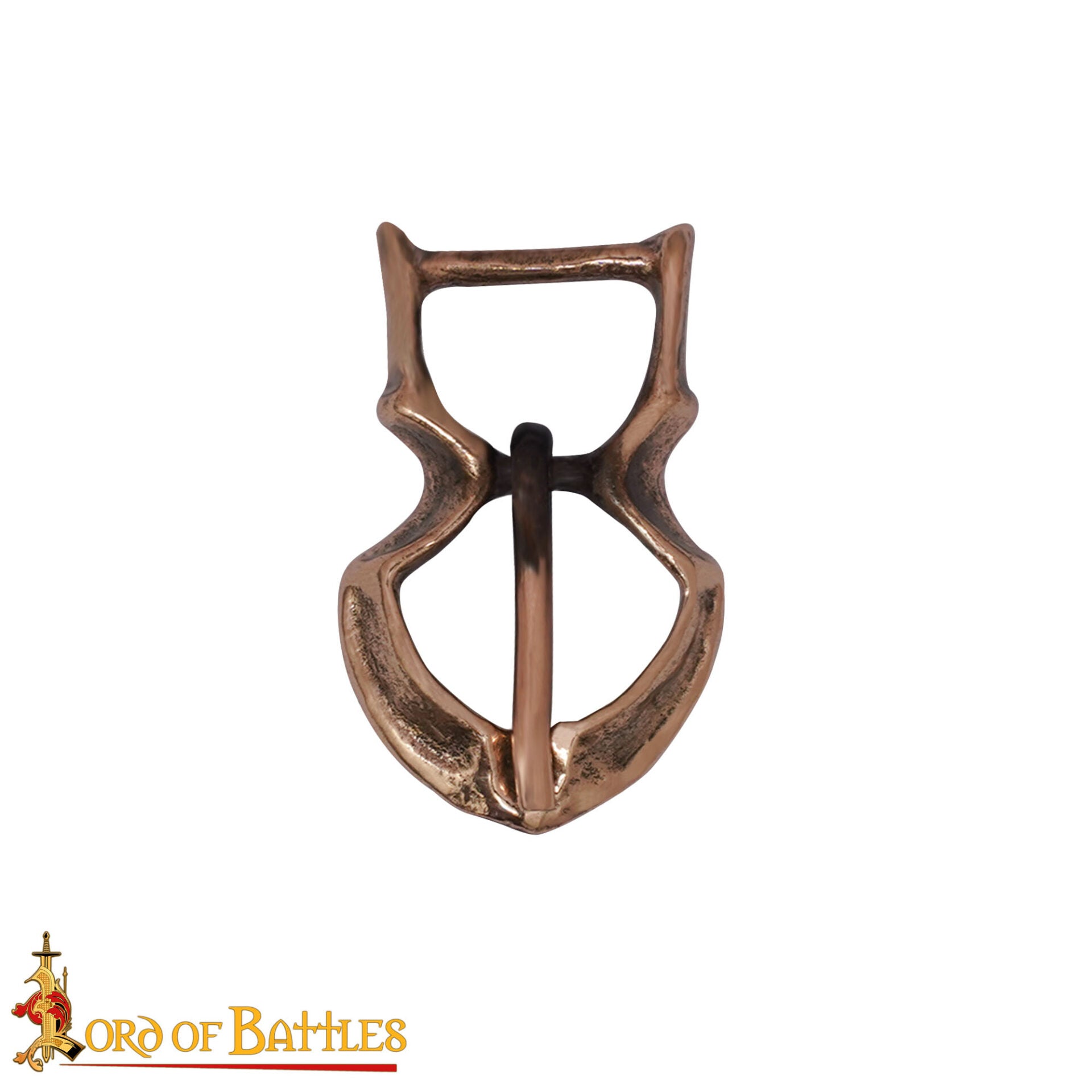 Imagen única de: Hebilla de Cinturón Medieval de Bronce - Auténtico Ajuste de Cuero Estilo Vikingo y Normando