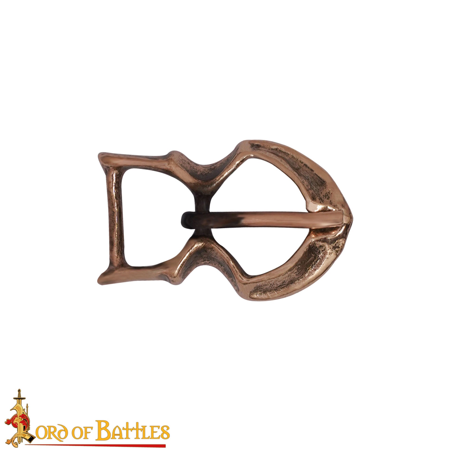 Imagen única de: Hebilla de Cinturón Medieval de Bronce - Auténtico Ajuste de Cuero Estilo Vikingo y Normando