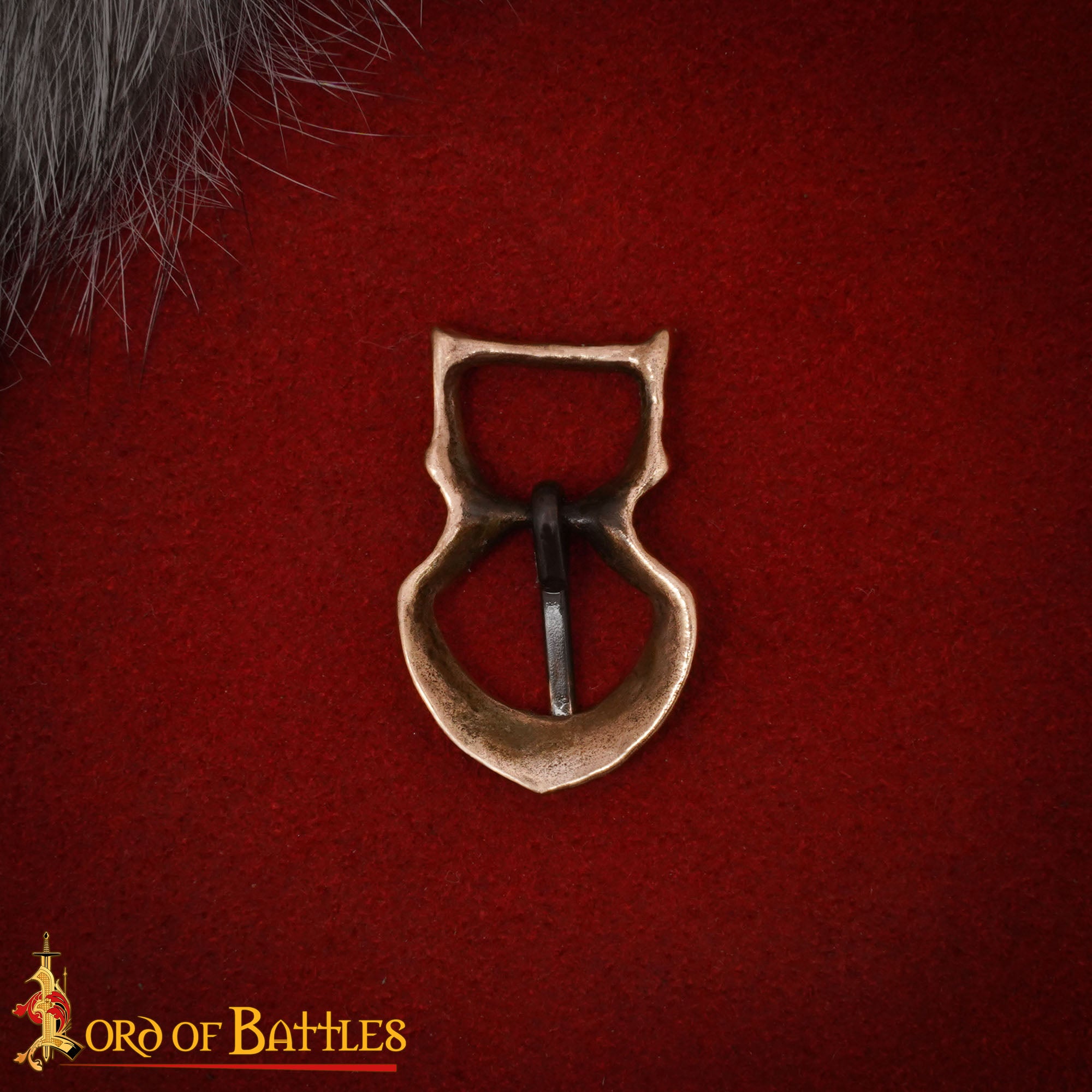 Imagen única de: Hebilla de Cinturón Medieval de Bronce - Auténtico Ajuste de Cuero Estilo Vikingo y Normando