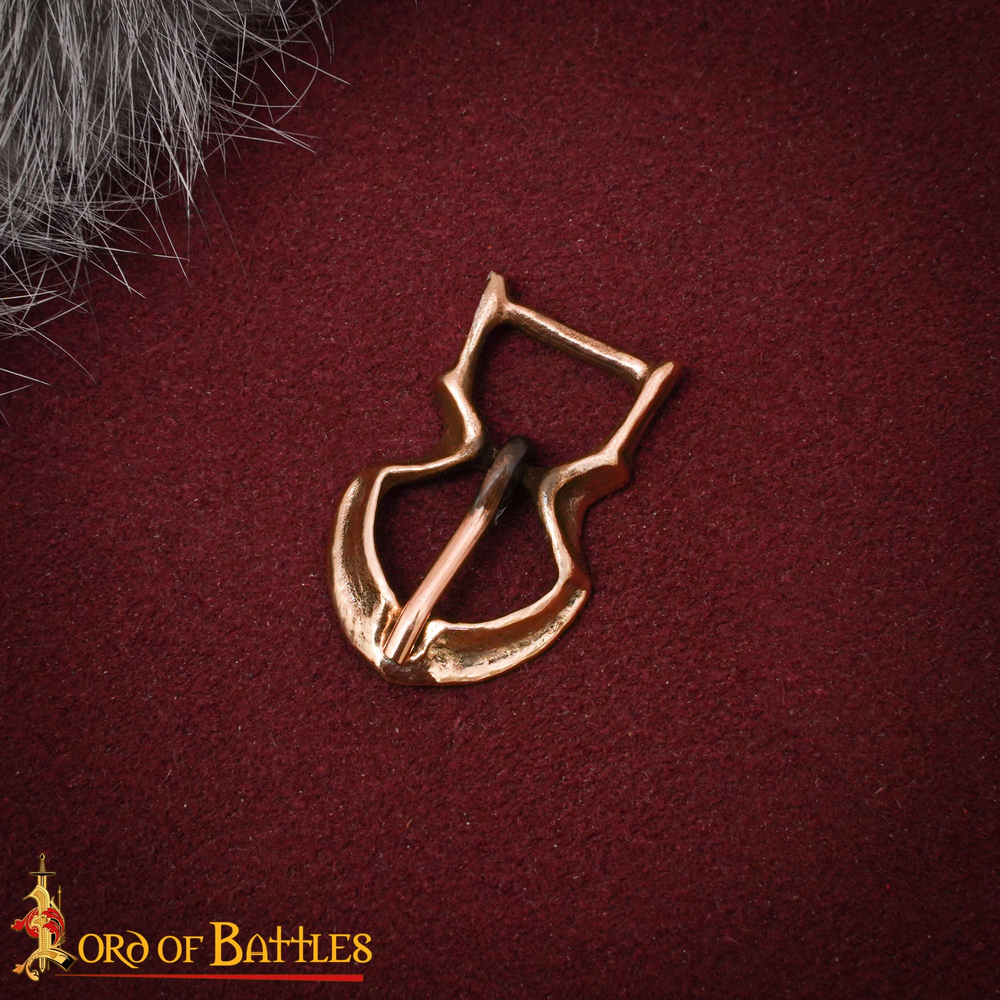 Imagen única de: Hebilla de Cinturón Medieval de Bronce - Auténtico Ajuste de Cuero Estilo Vikingo y Normando