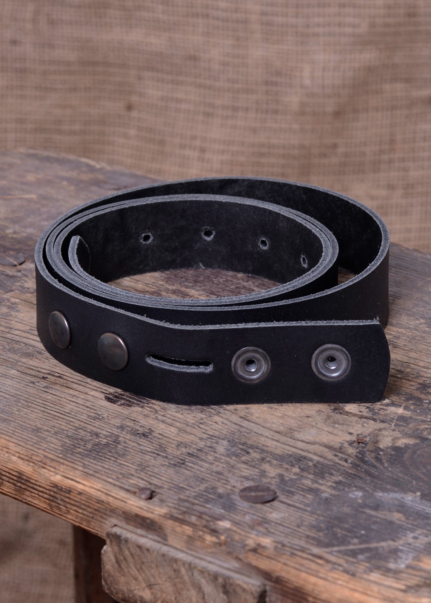 Imagen única de: Cinturón De Piel Negro Sin Hebilla De 3 Cm De Ancho