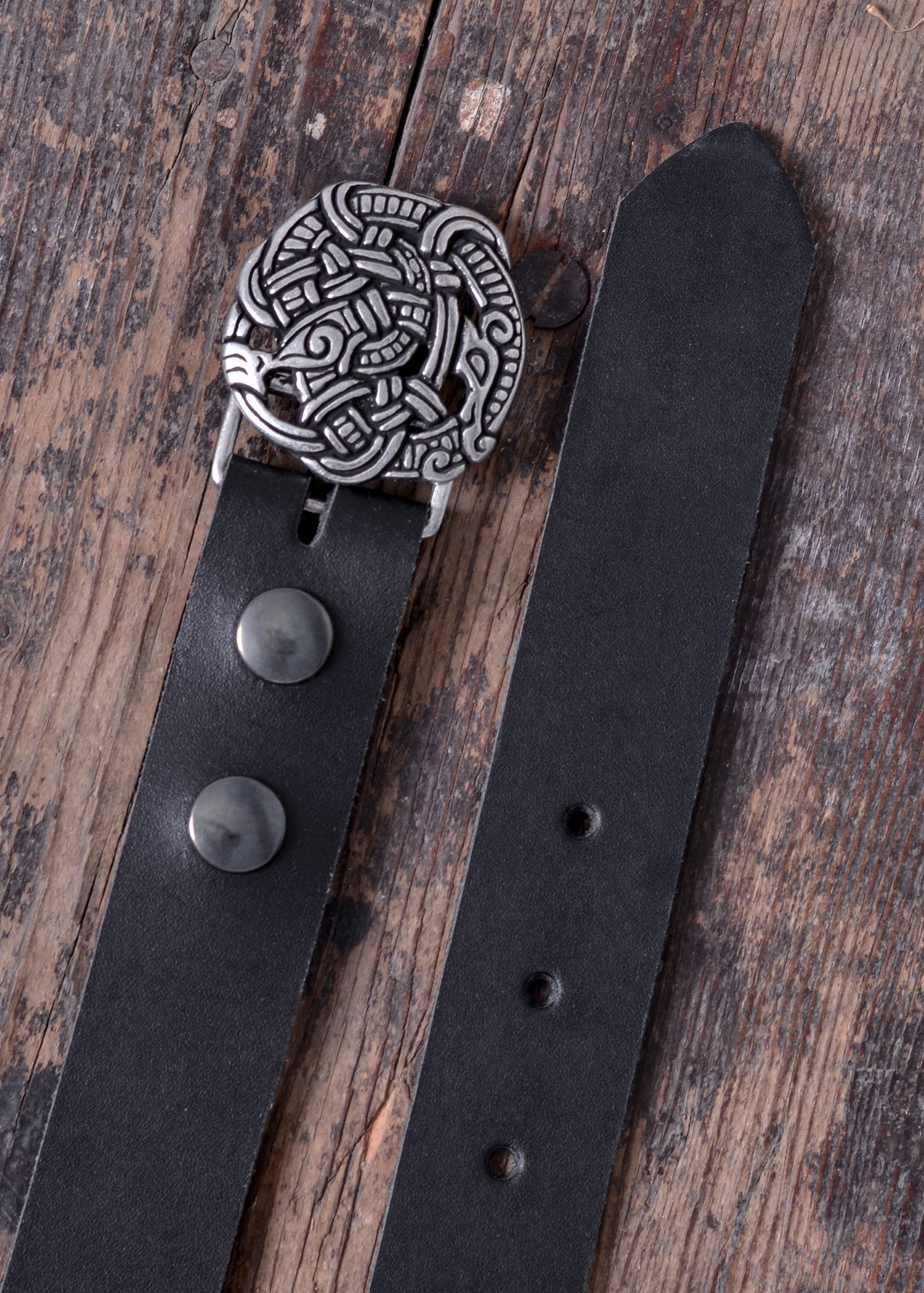 Imagen única de: Cinturón De Piel Negro Sin Hebilla De 3 Cm De Ancho