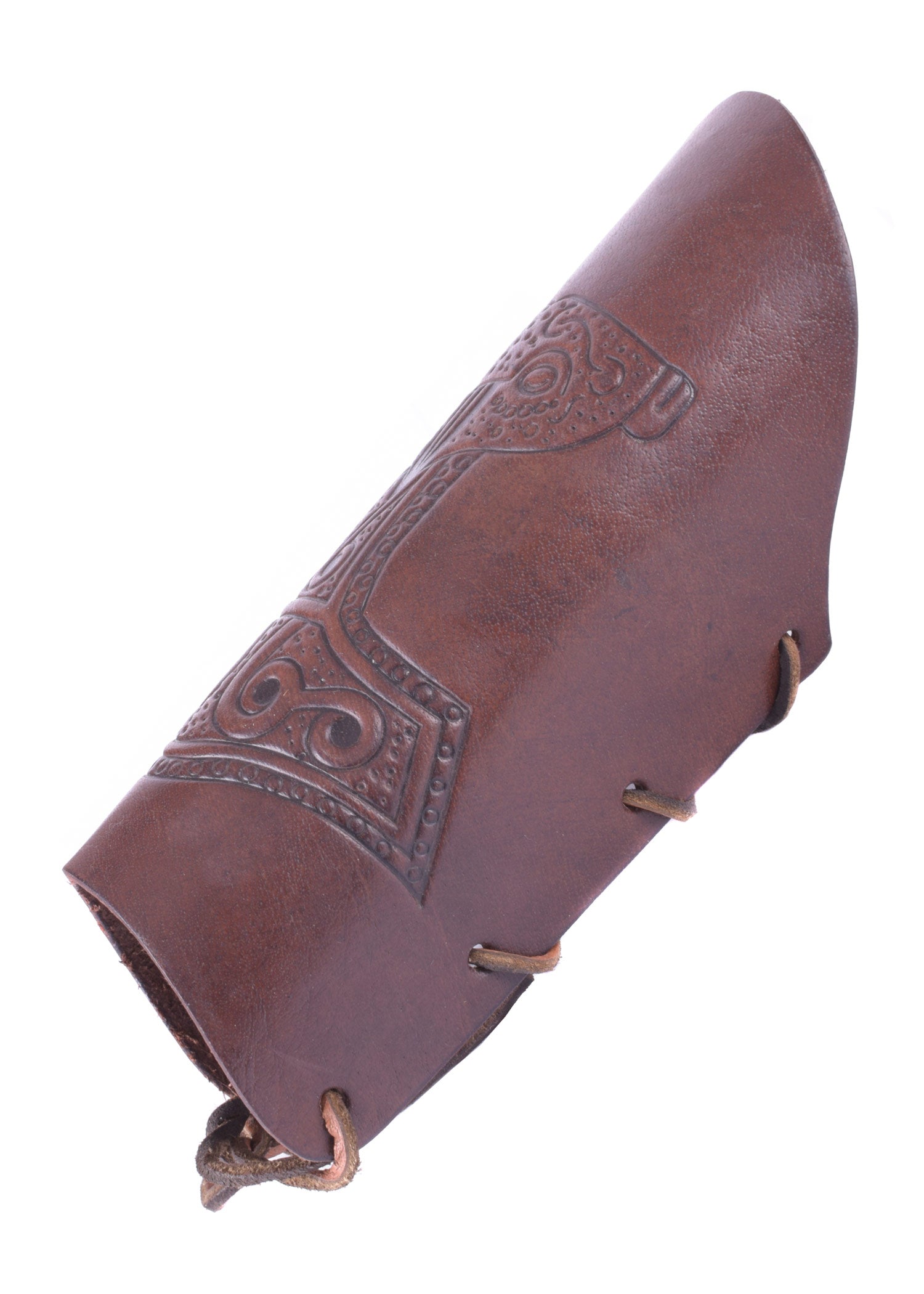 Imagen única de: Brazalete Con Martillo De Thor Grabado, Marrón Antiguo