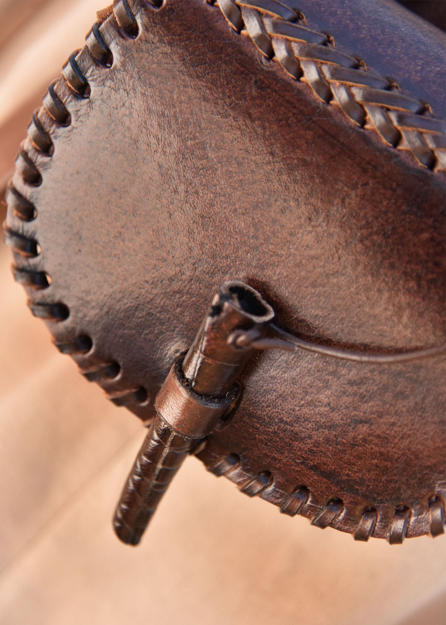 Imagen única de: Riñonera Pequeña De Piel, Marrón