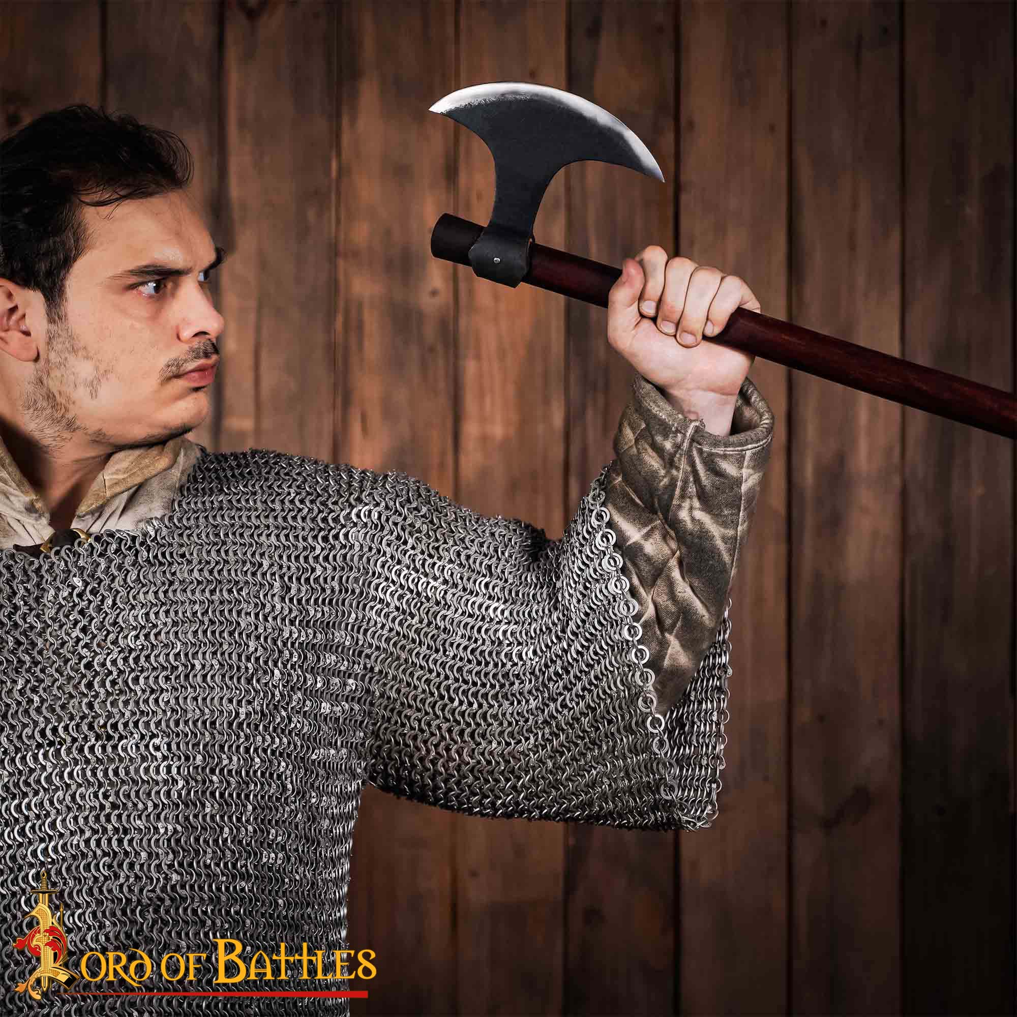 Medieval Aluminum Chainmail Shirt with Half Sleeves 