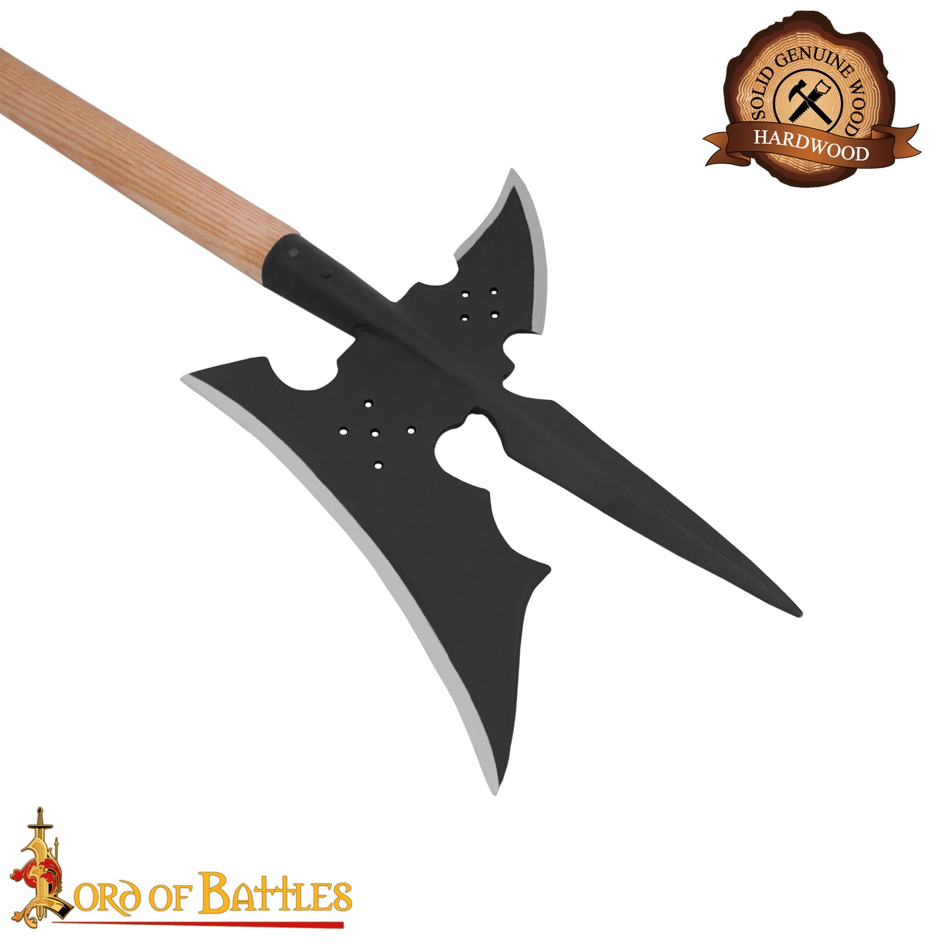 Alabarda medieval forjada a mano, hoja en acero alto carbono, 122 cm - imagen 18