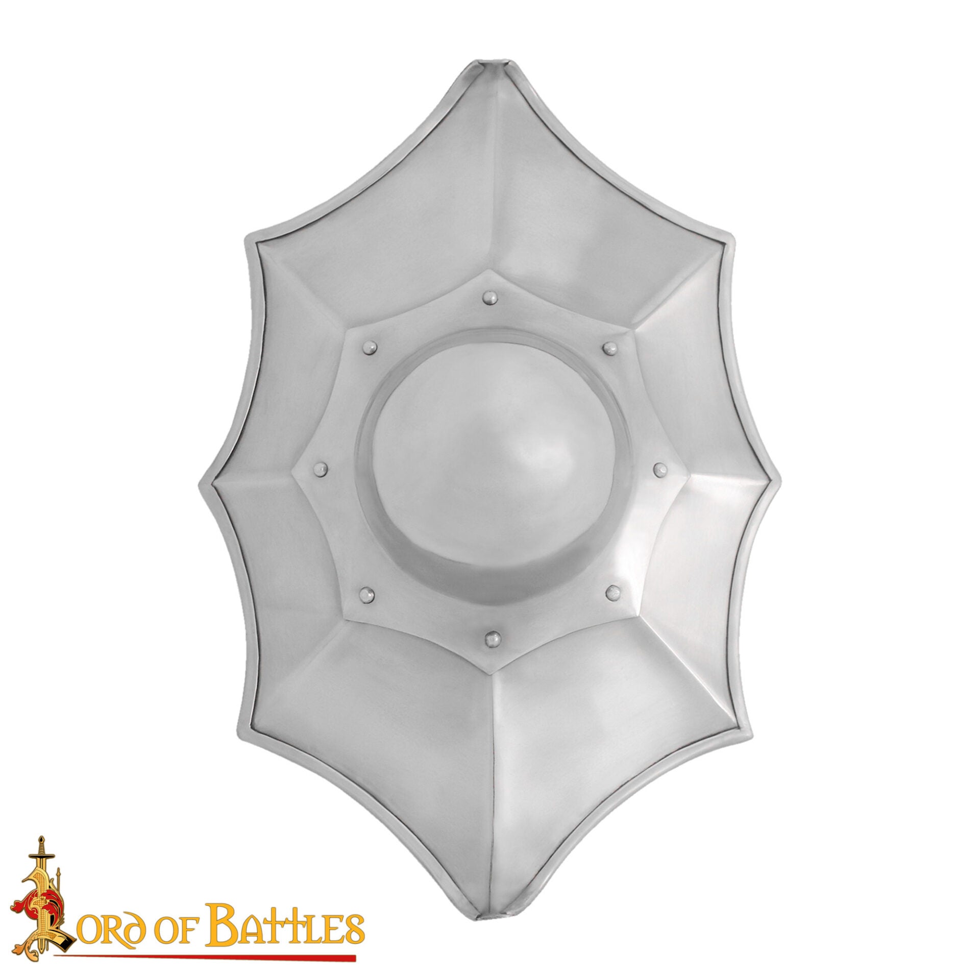 Buckler Talhoffer — Escudo hoja de acebo en acero calibre 16 - imagen 17