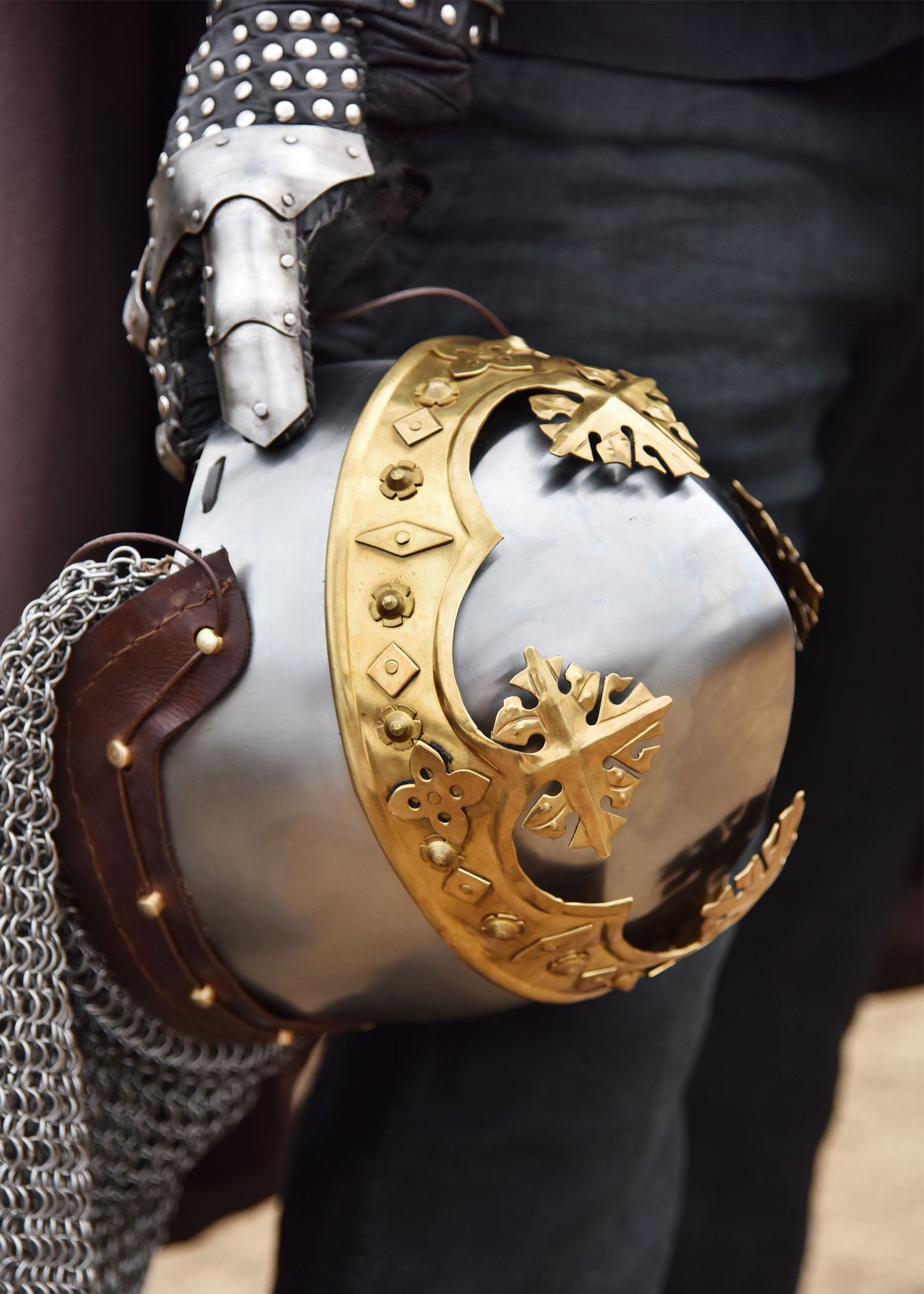 Imagen única de: Casco De Robert Bruce, Platillo Medieval Con Besugo, Acero De 1,6 Mm