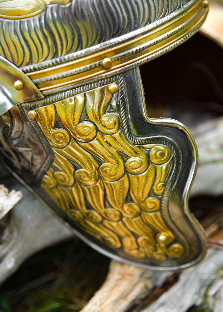 Detalle ornamental de la calota del casco de Xanten