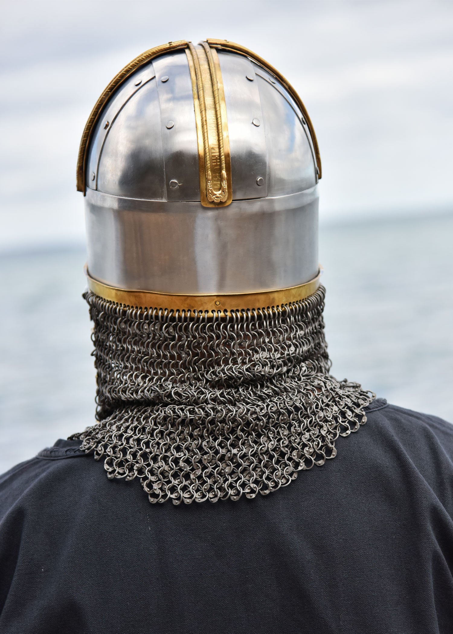 Imagen única de: Casco Coppergate, Con Cadena Remachada, Acero De 1,6 Mm