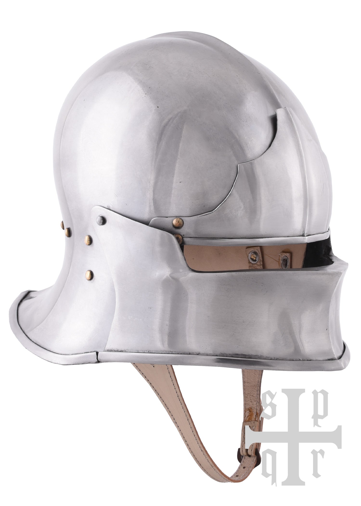 Imagen única de: Sallet Gótico Alemán Con Protector De Cuello Largo, Siglo Xv, Acero De 2 Mm