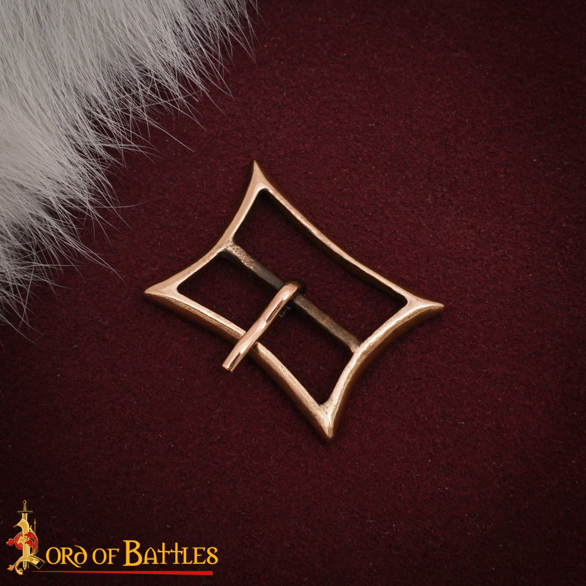 Hebilla rectangular de bronce, inspirada en siglos VIII–X - imagen 8
