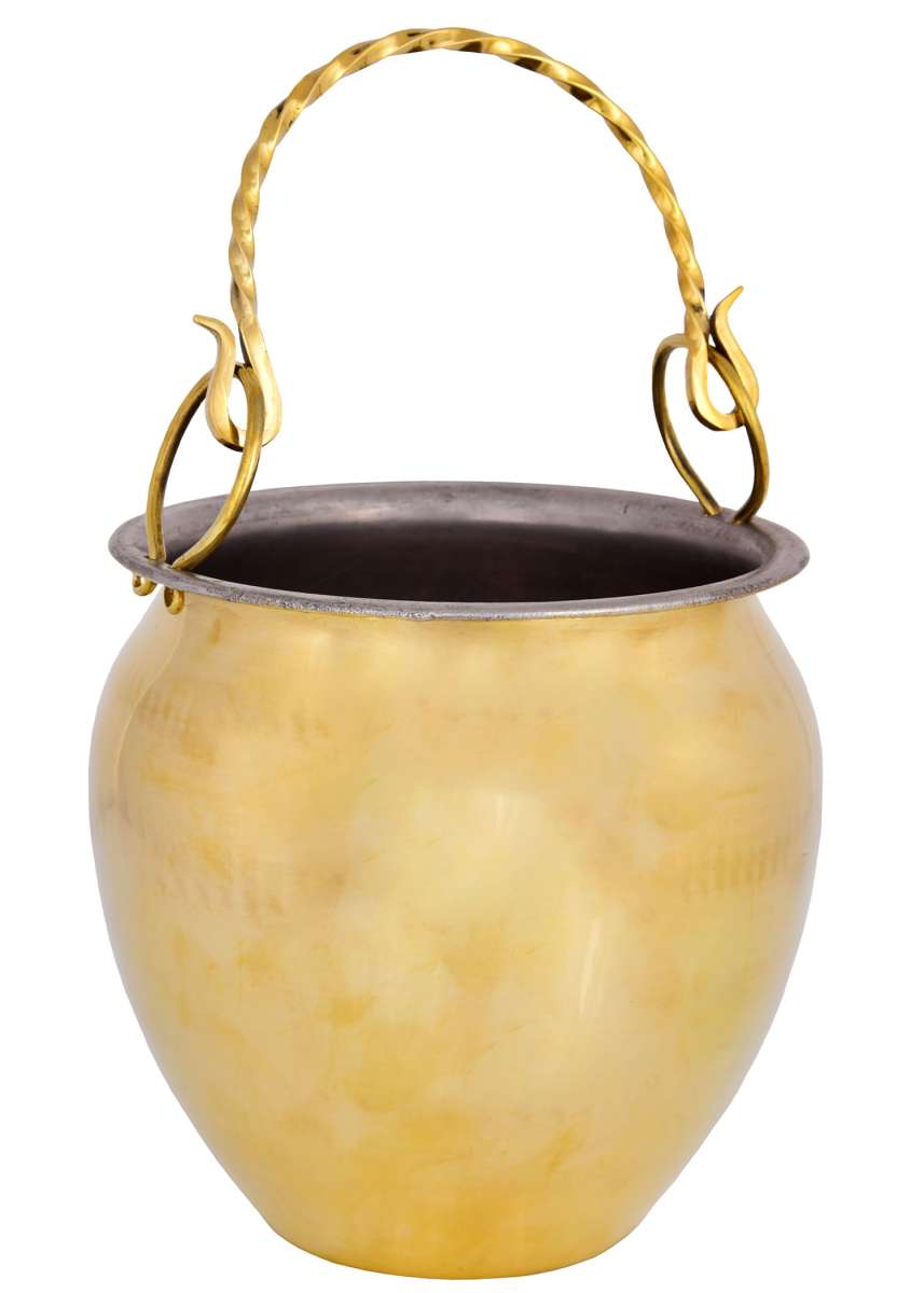 Situla romana de latón estañado para recreación histórica