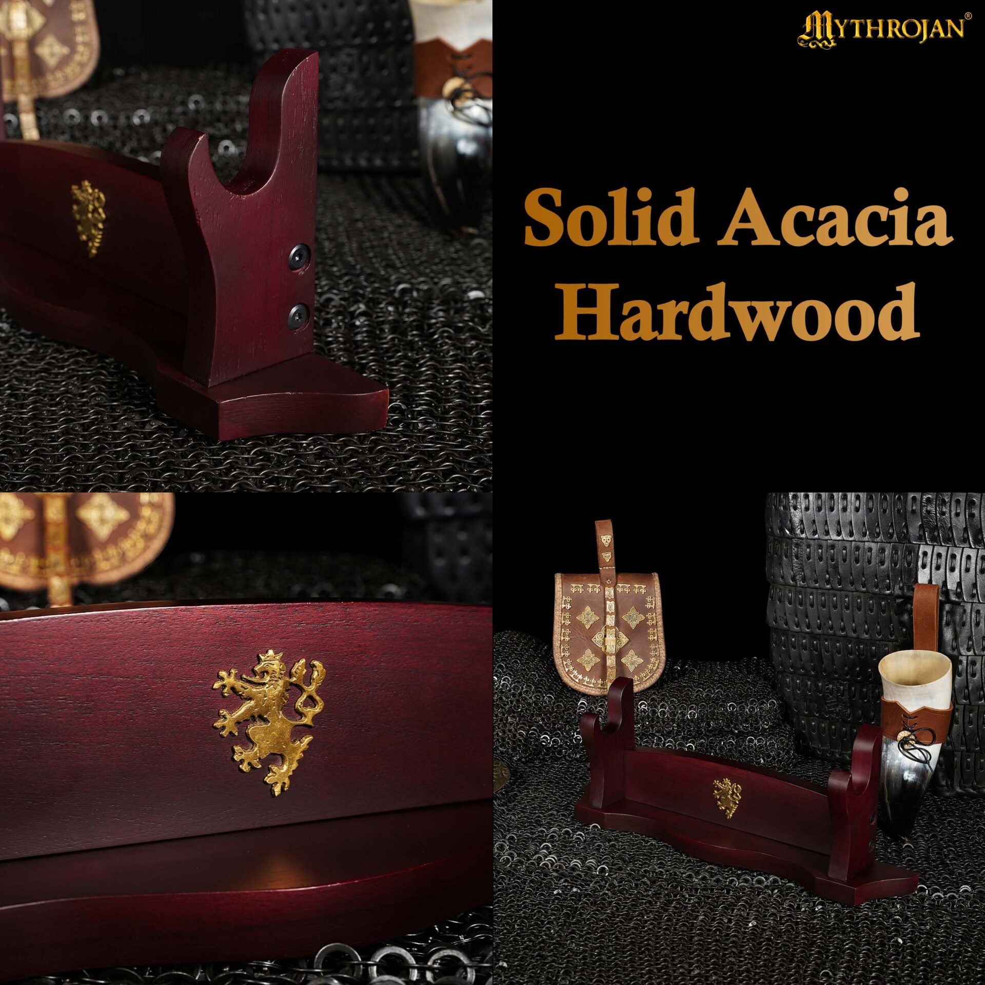 Soporte de madera maciza para espada (un nivel) - imagen 31