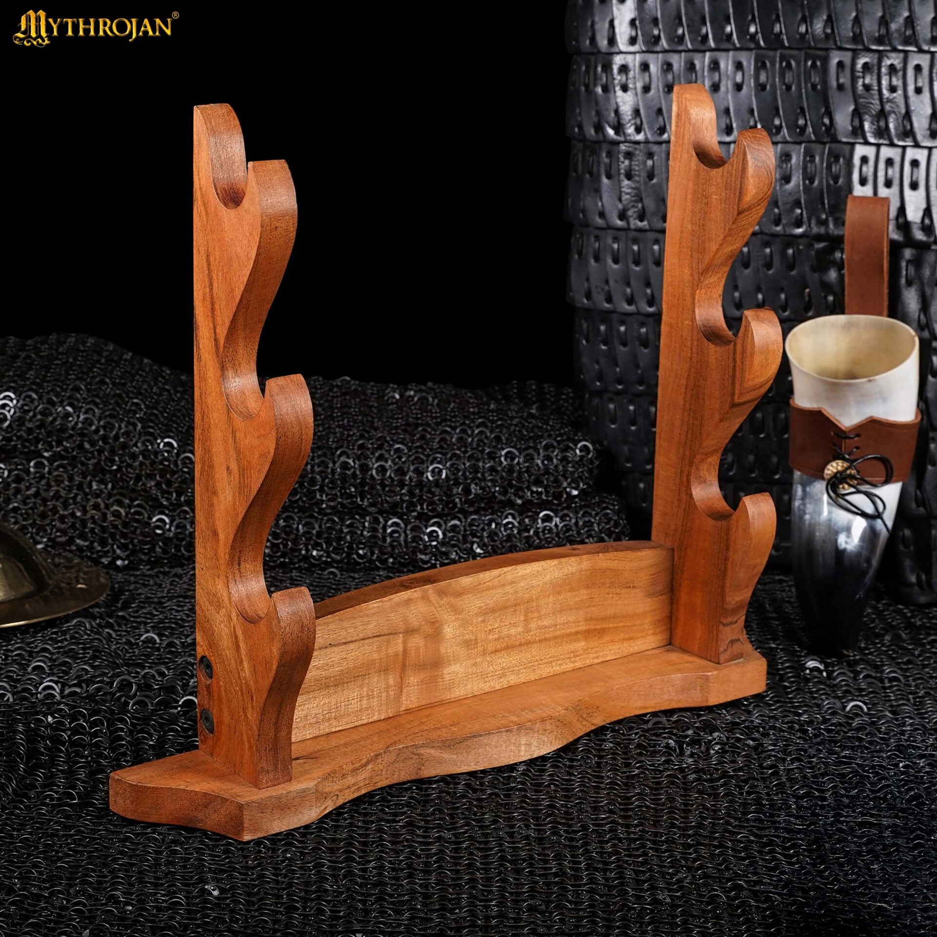 Soporte de Madera Maciza para Espadas - 3 Niveles (Acacia) - imagen 20
