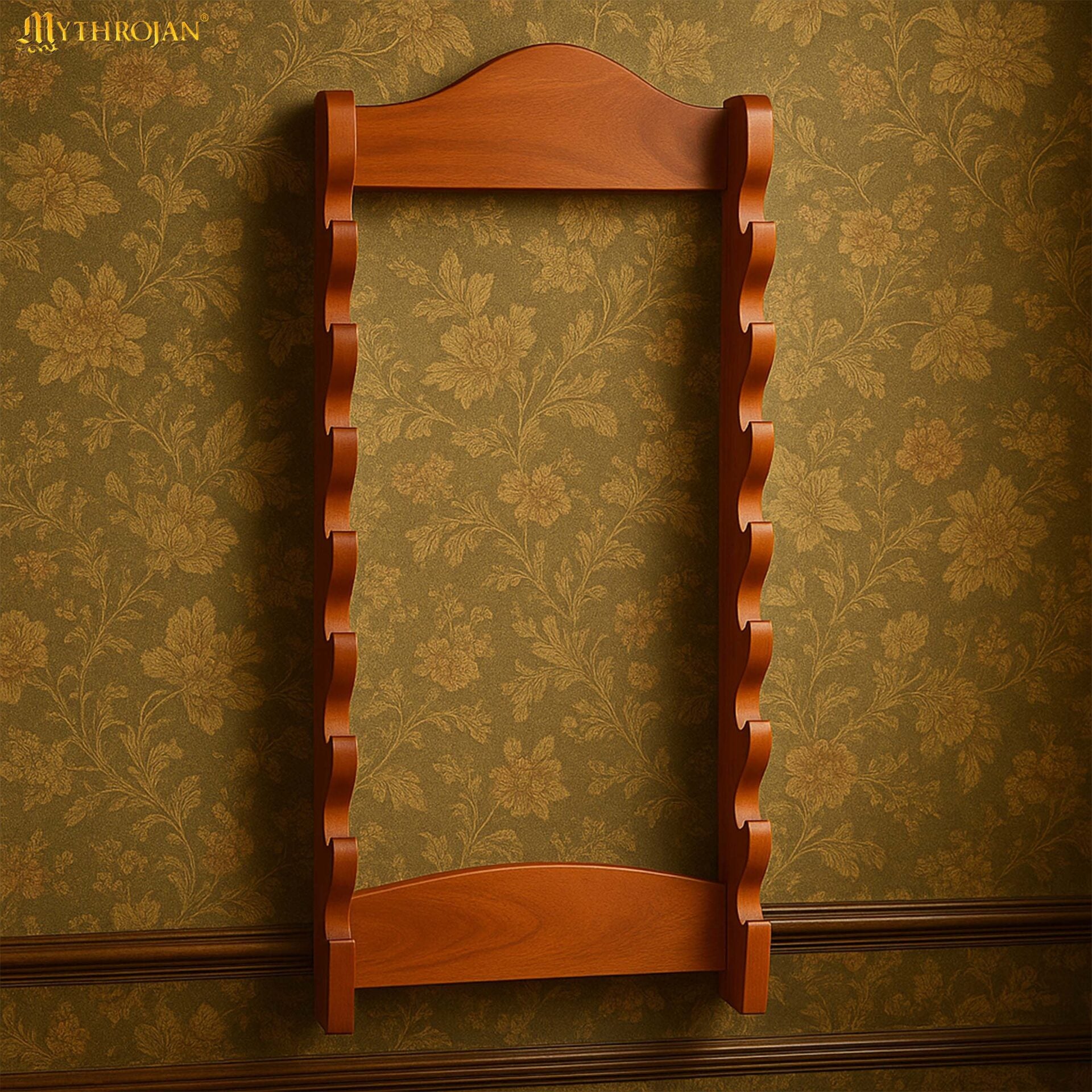 Soporte mural de madera maciza para espadas y hachas - imagen 14