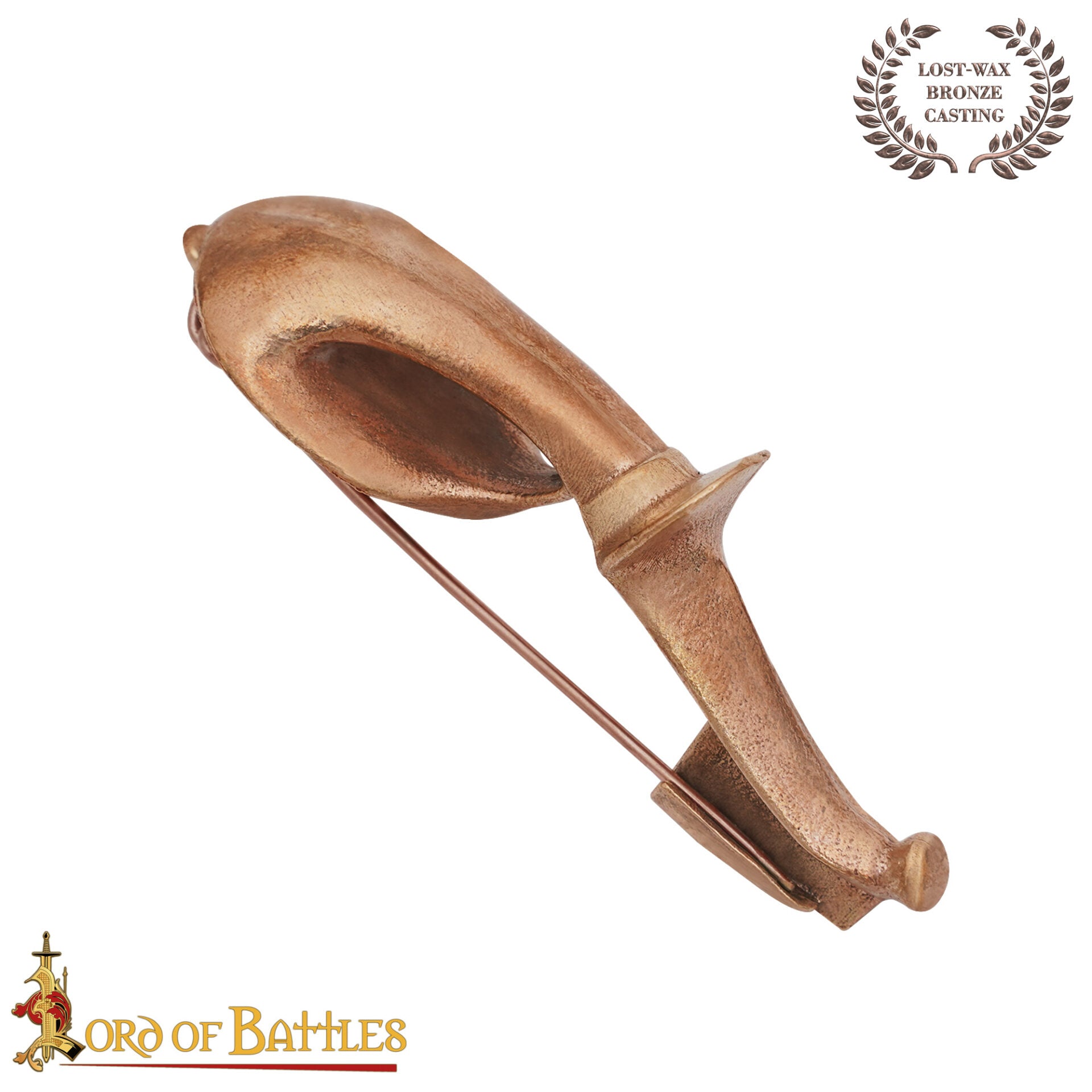 Fíbula romana siglo IV — botón bulboso en bronce fundido - imagen 17