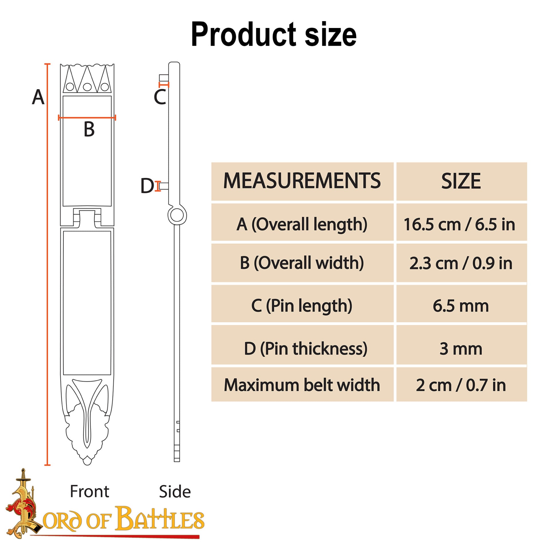 Imagen única de: Vaina de Espada Vikinga de Latón - 16,5 Cm Guarnición Grabada con Diseño de Bisagra