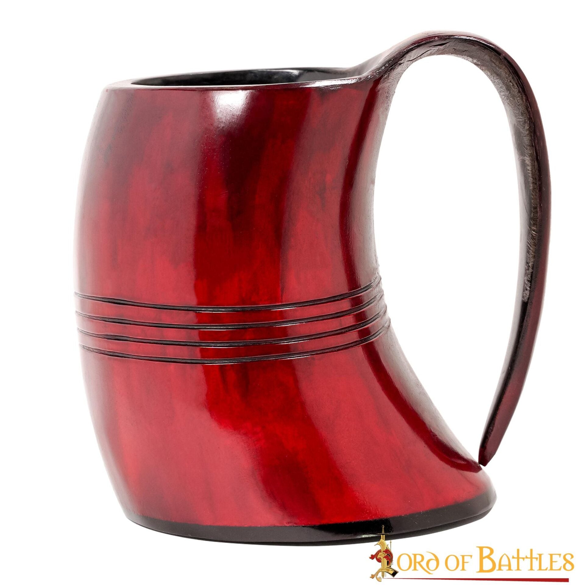 Imagen única de: Taza de Cerveza Vikinga de Cuerno de Buey Auténtica Hecha a Mano