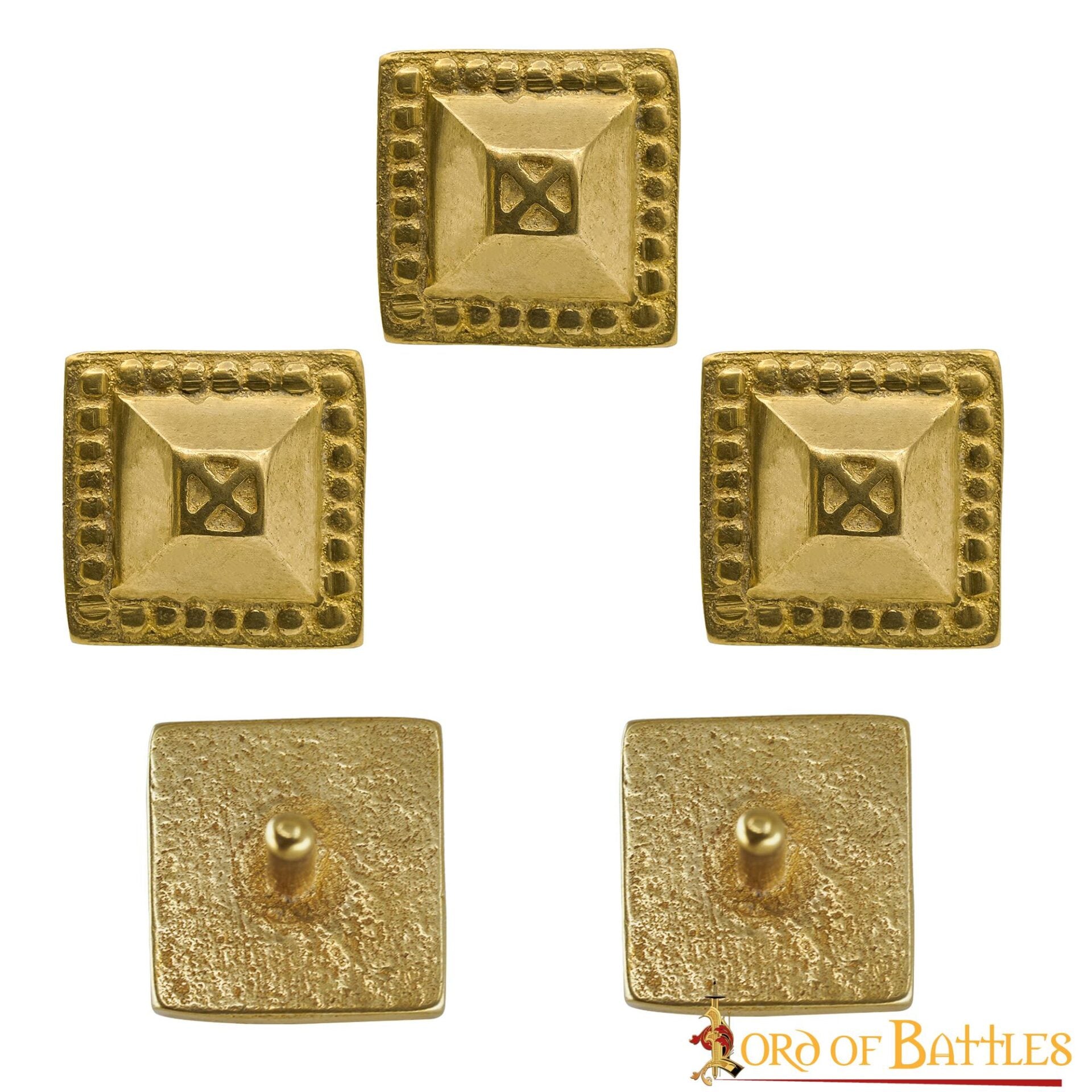 Imagen única de: Conjunto de 5 monturas de latón macizo para cuero - imagen 2