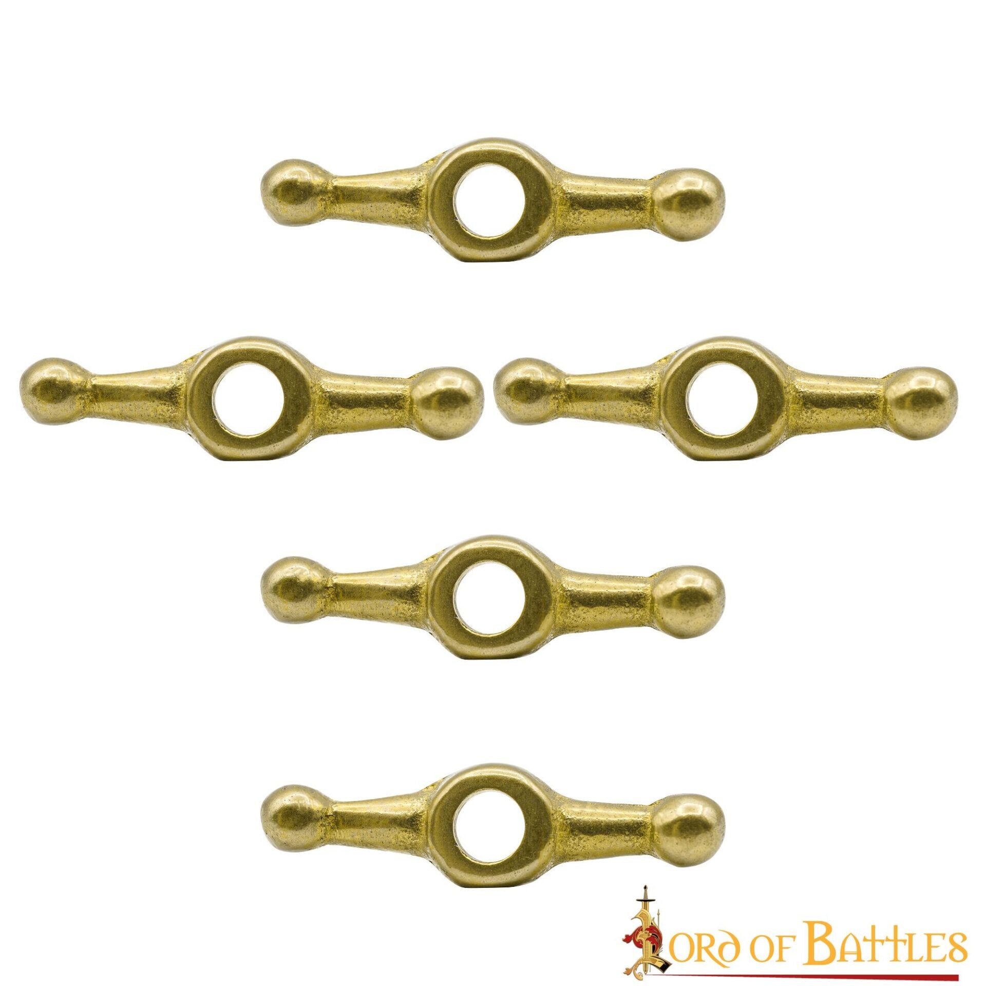 Conchos para cinturón en latón macizo - set de 5 - imagen 2