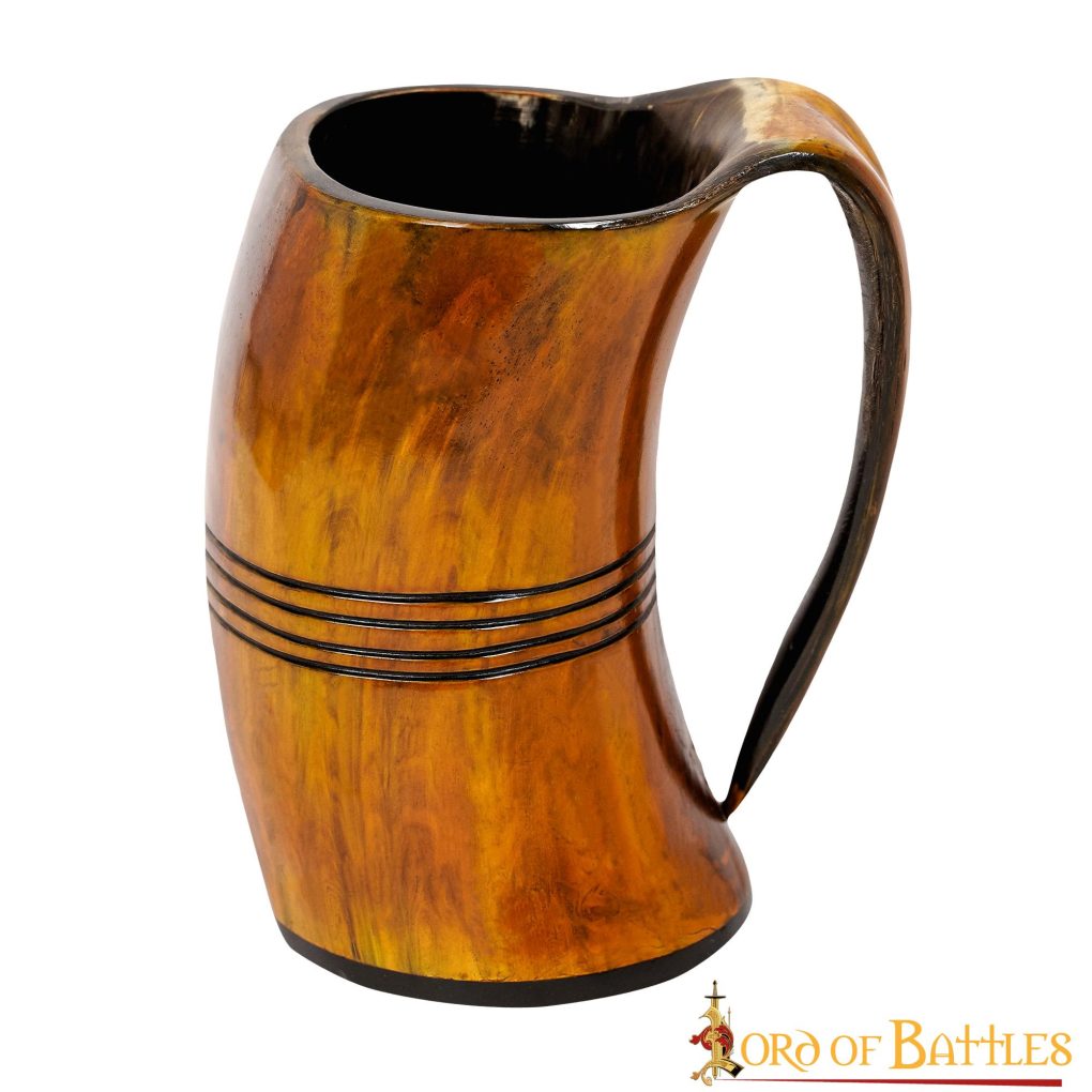 Jarra vikinga de cuerno de buey 500 ml - hecha a mano - imagen 10