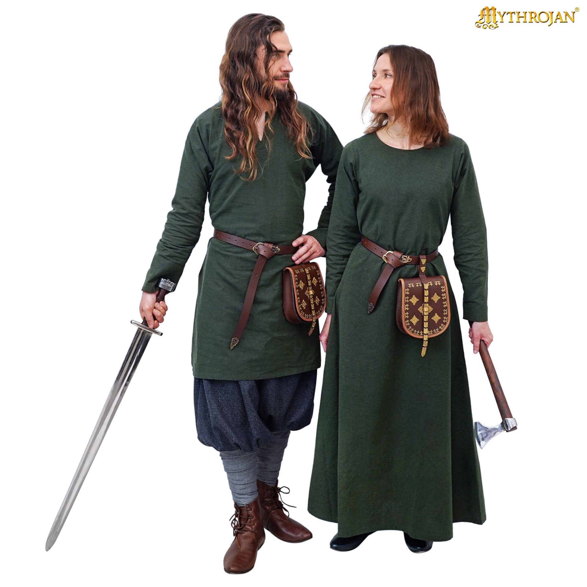 Imagen única de: Vestido medieval The Archeress de 100% algodón (200 GSM)