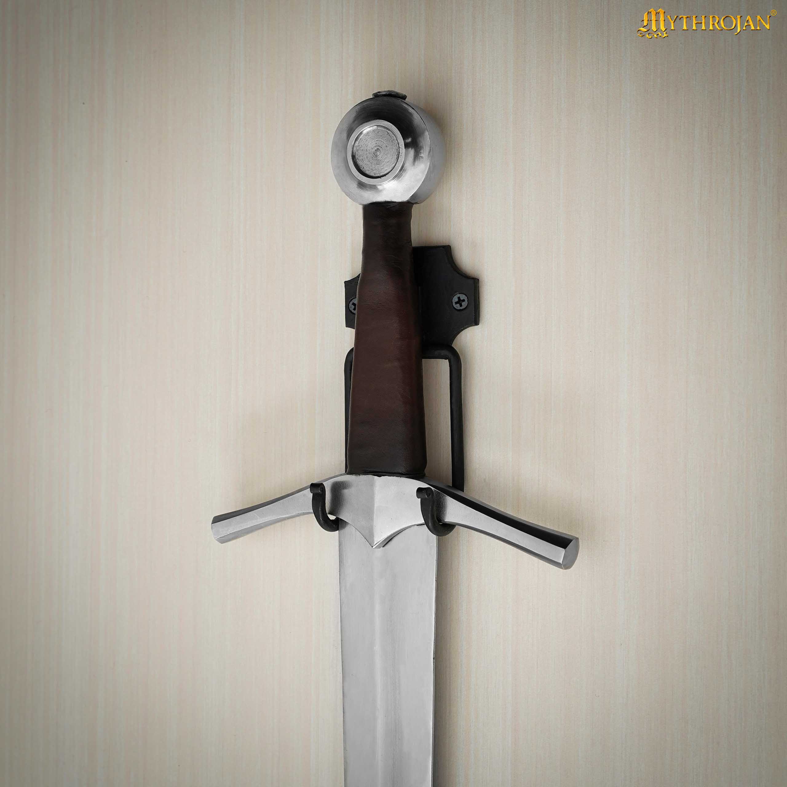 Soporte de pared forjado en hierro para espada — montura individual - imagen 8
