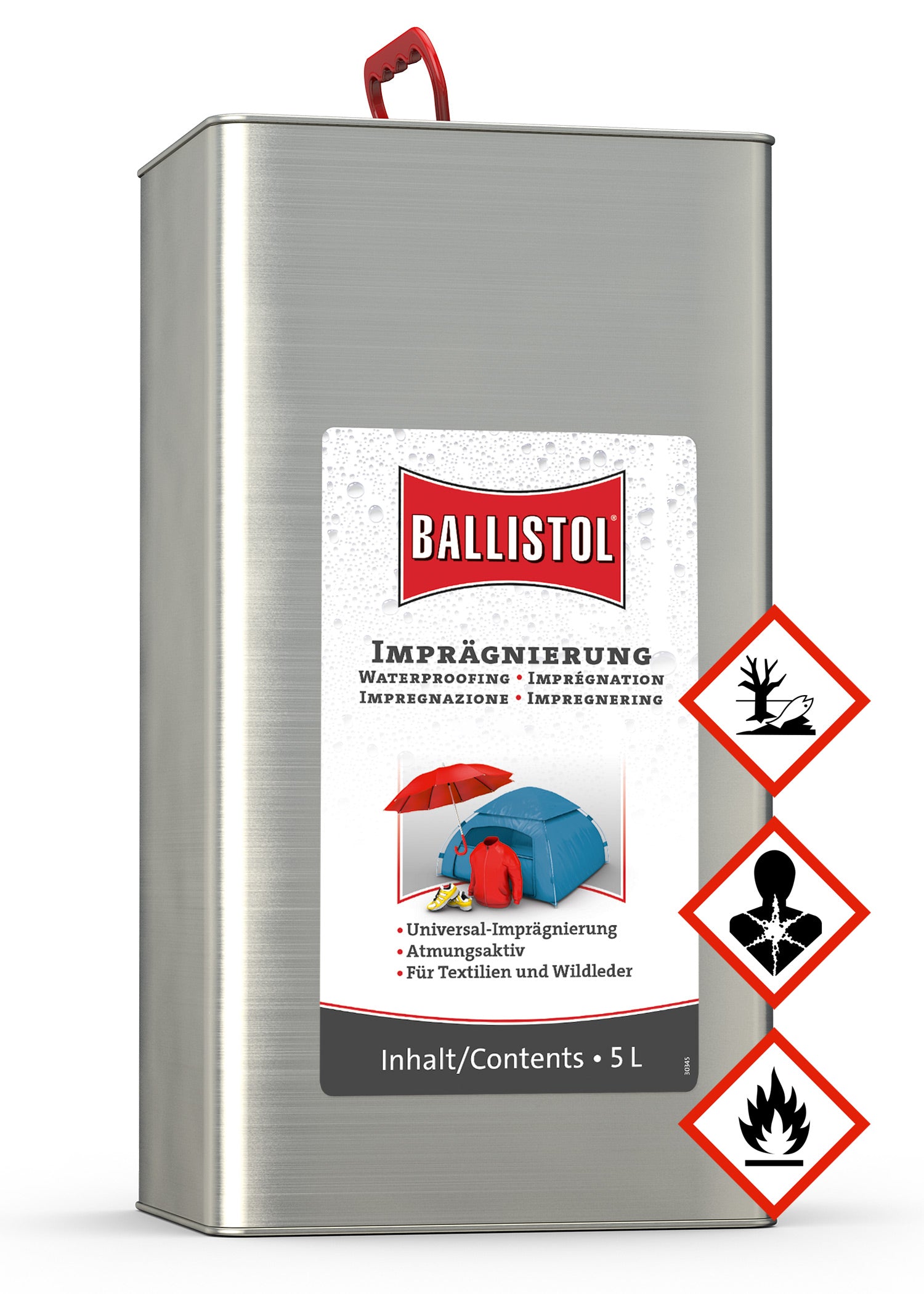 Imagen única de: Solución Impermeabilizante Ballistol Pluvonin, 5 Litros