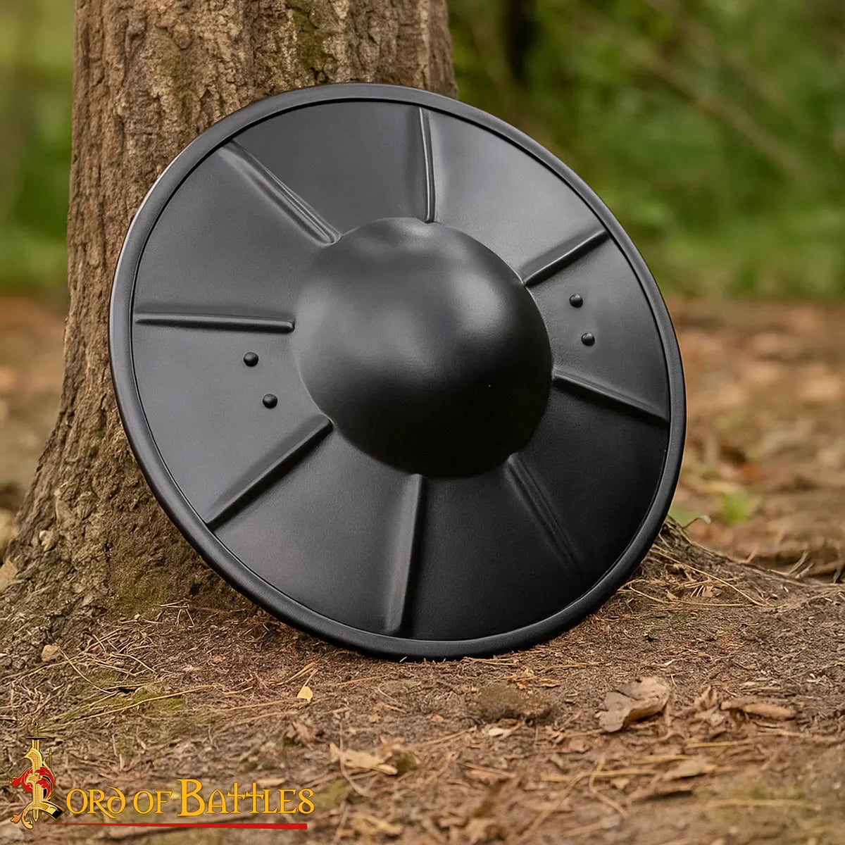 Buckler medieval redondo acanalado — acero calibre 16, 30,4 cm - imagen 8