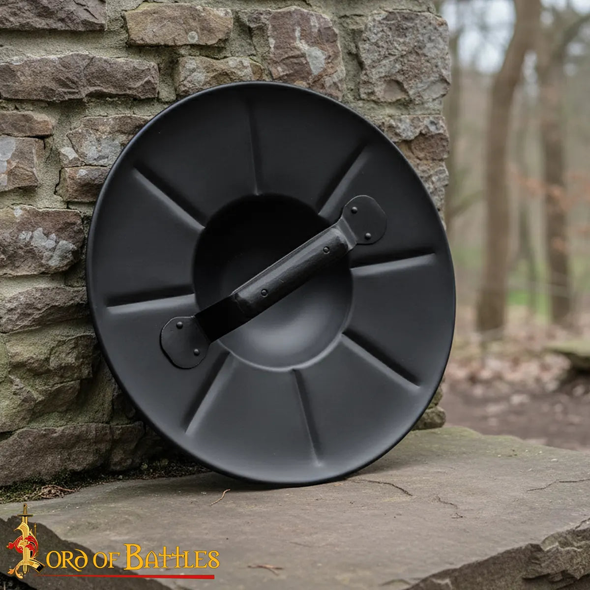 Buckler medieval redondo acanalado — acero calibre 16, 30,4 cm - imagen 5