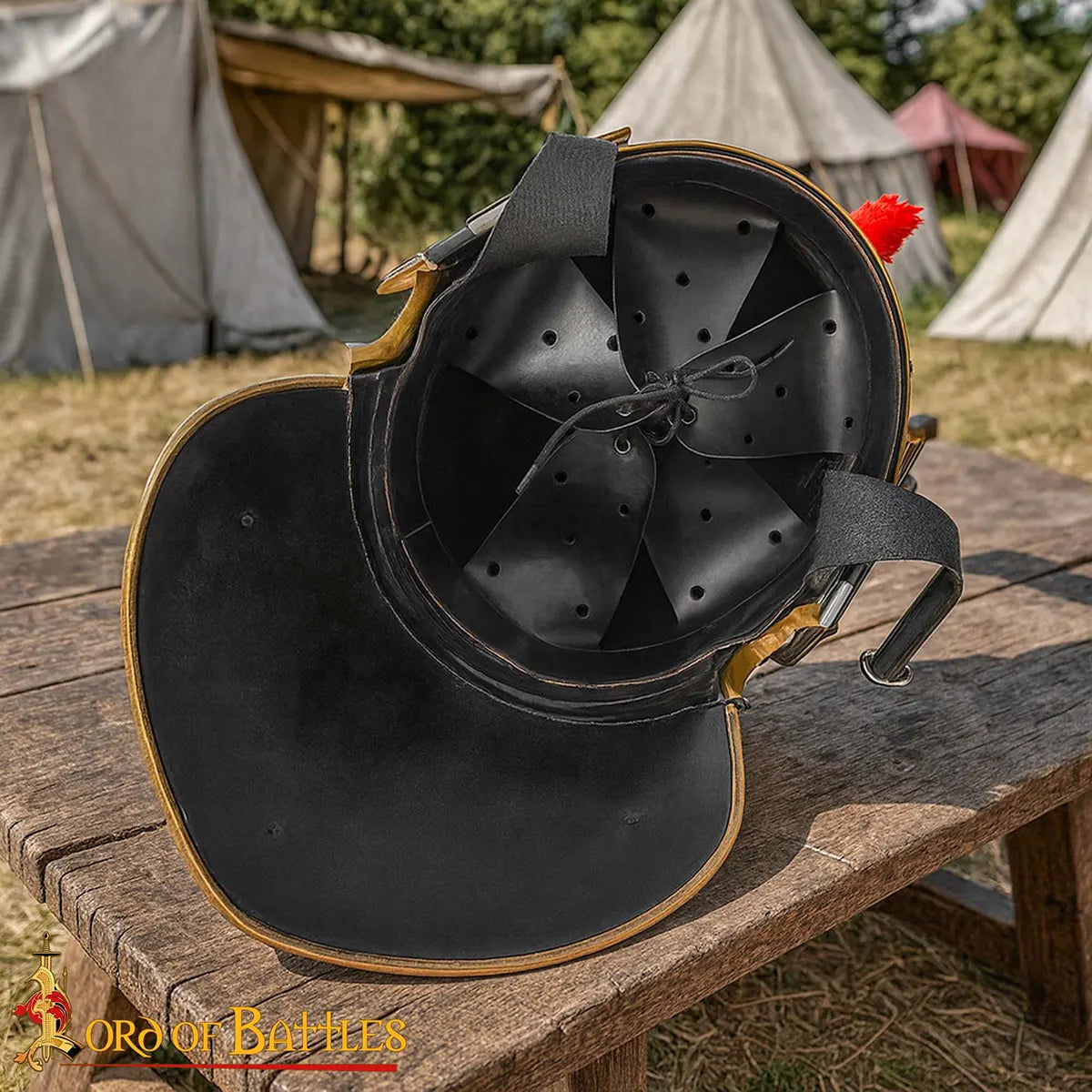 Casco de Centurión Romano con Cresta Roja y Adornos en Latón - imagen 6
