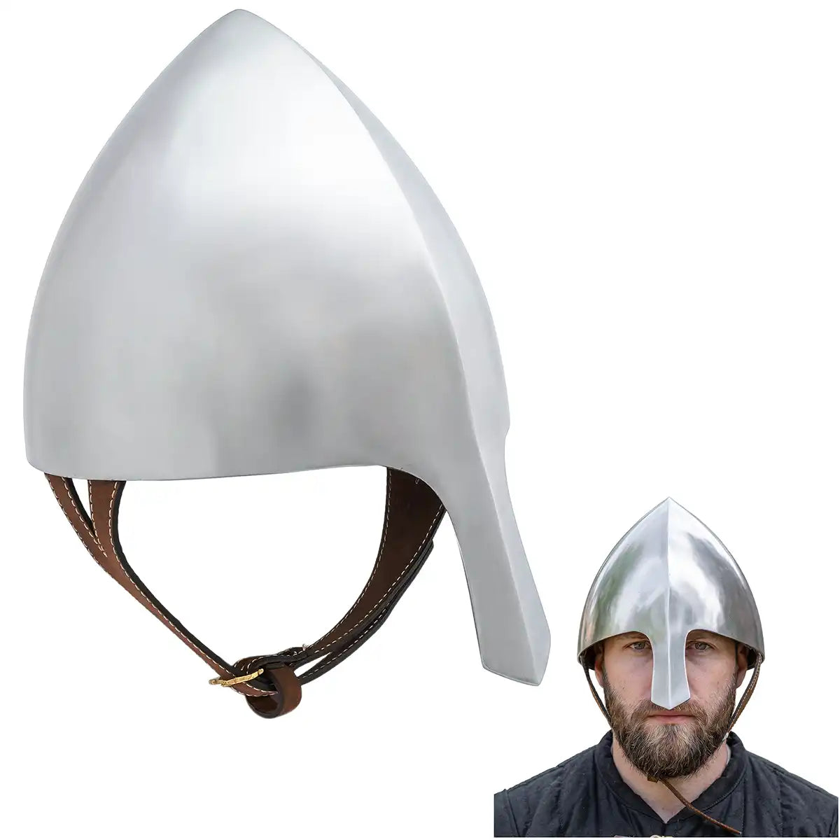 Casco nasal Olmutz — estilo vikingo y normando (siglo XI)