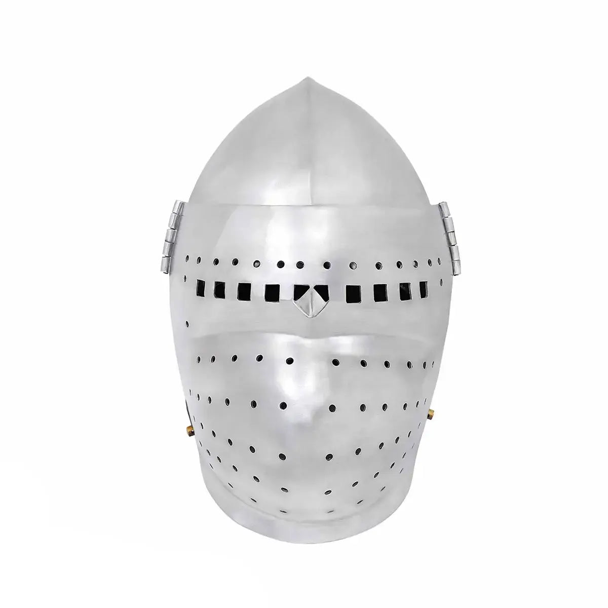 Imagen única de: Casco Bascinet Medieval con Visera Hundsgugel en Acero