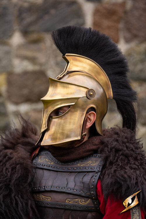 Imagen única de: Casco Corintio Con Pluma