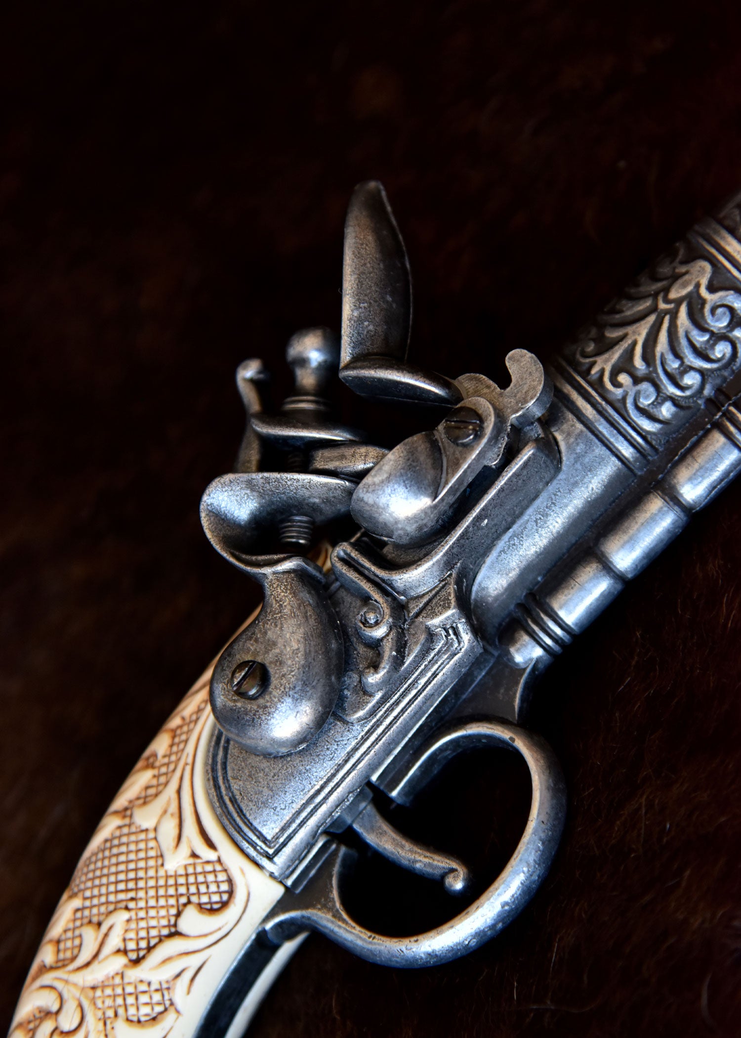 Imagen única de: Pistola Belga, Lieja, Finales Del Siglo XVIII, Réplica.