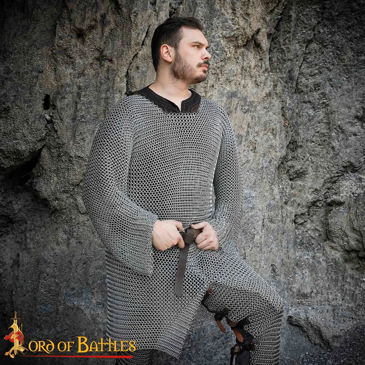 Cota de malla (hauberk) - anillas 10 mm, 16 gauge, acero - imagen 2