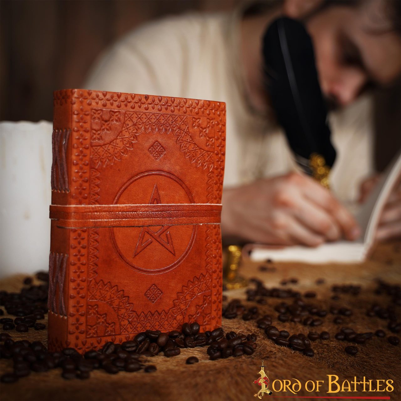 Imagen única de: Diario medieval de piel genuina con pentagrama - imagen 9