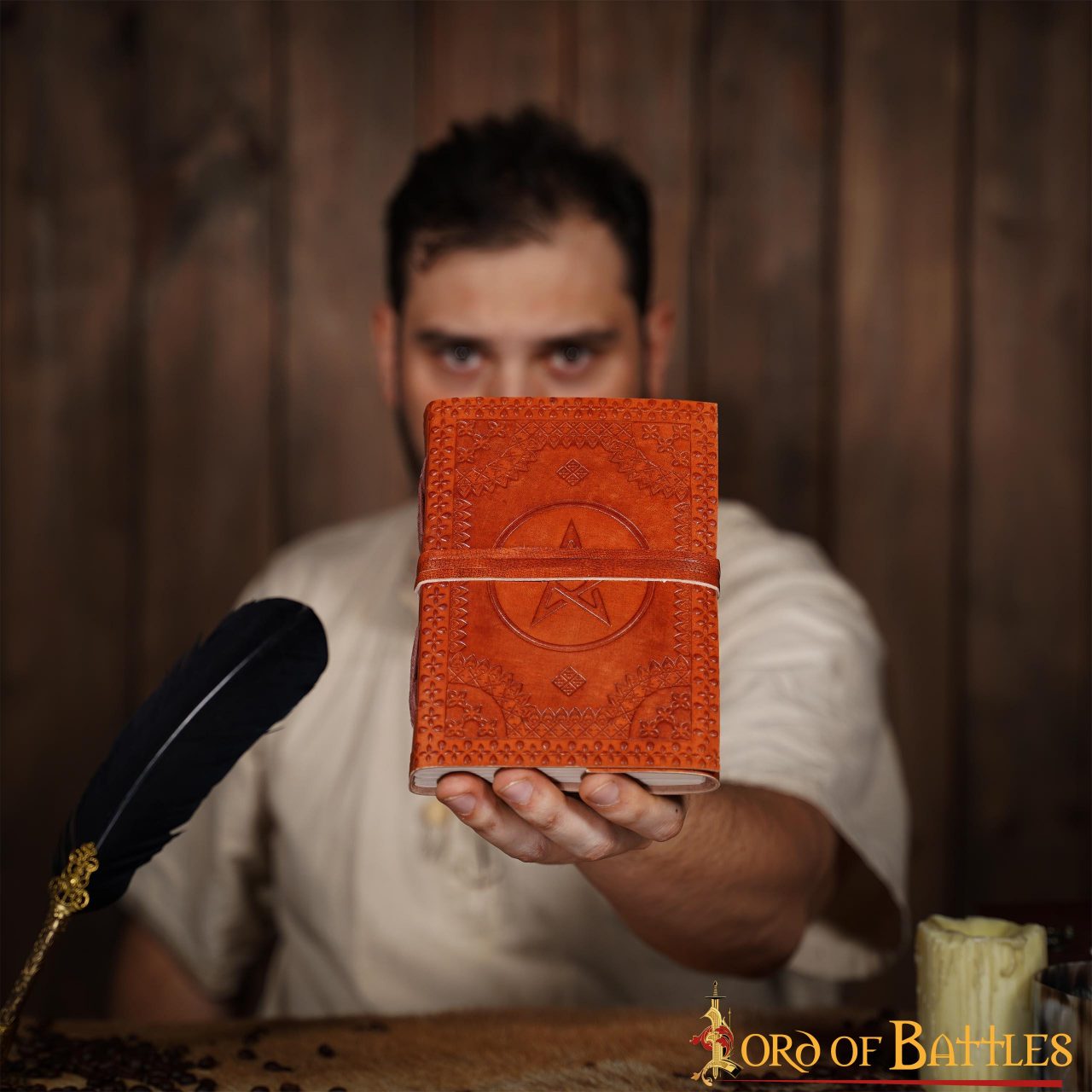 Imagen única de: Diario medieval de piel genuina con pentagrama - imagen 8