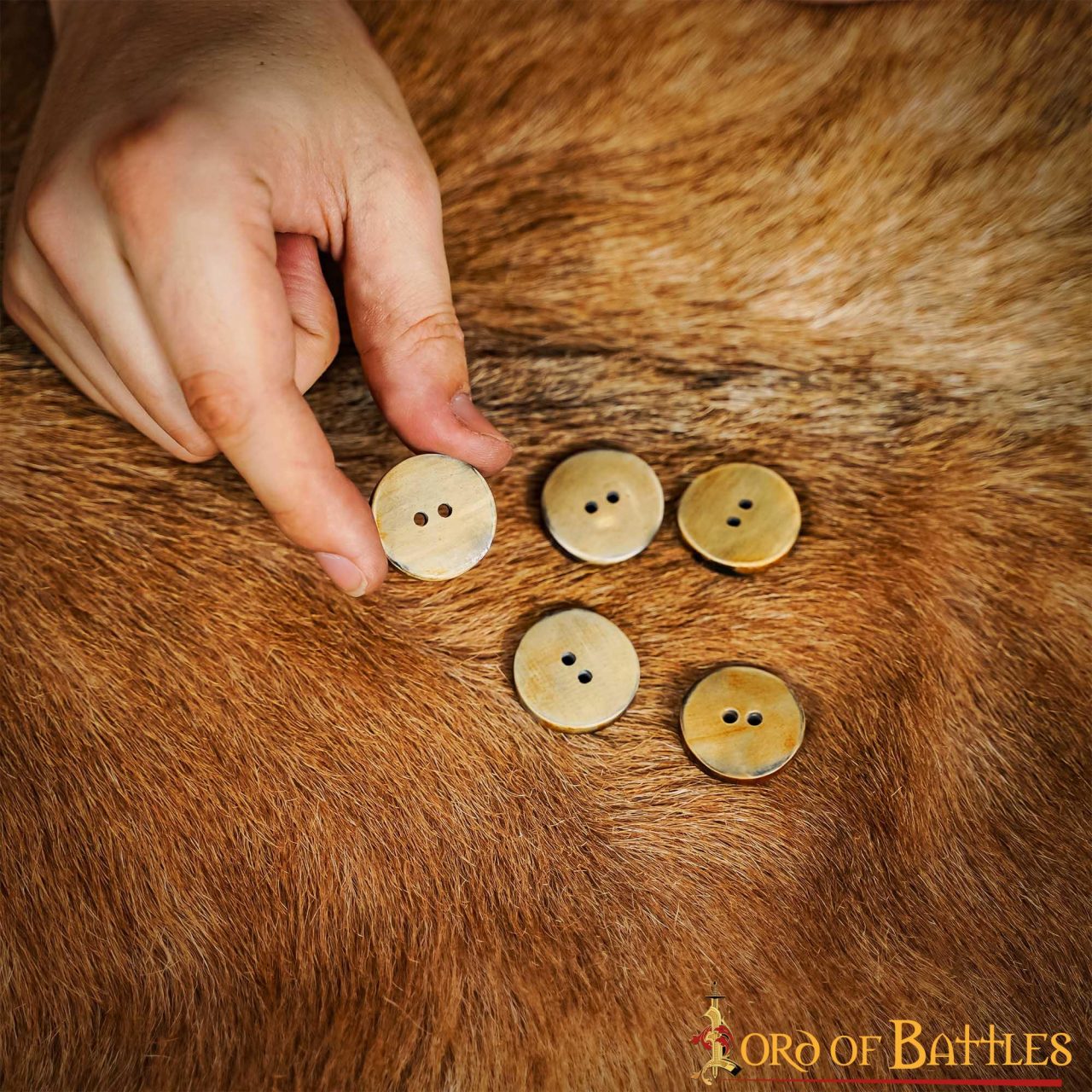 Imagen única de: Set de 5 botones de cuerno de búfalo - imagen 3