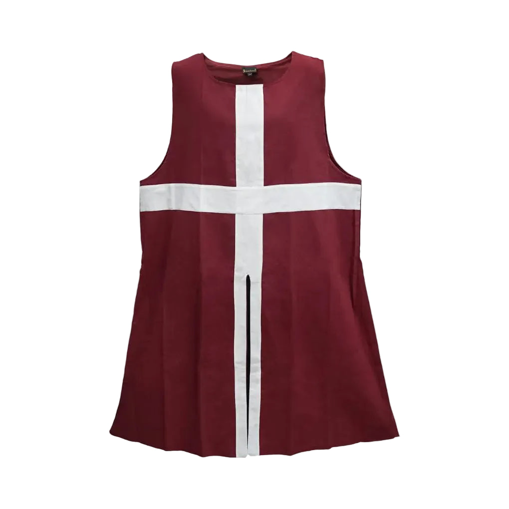 Tabardo medieval de lona de algodón 220 g/m² con cruz
