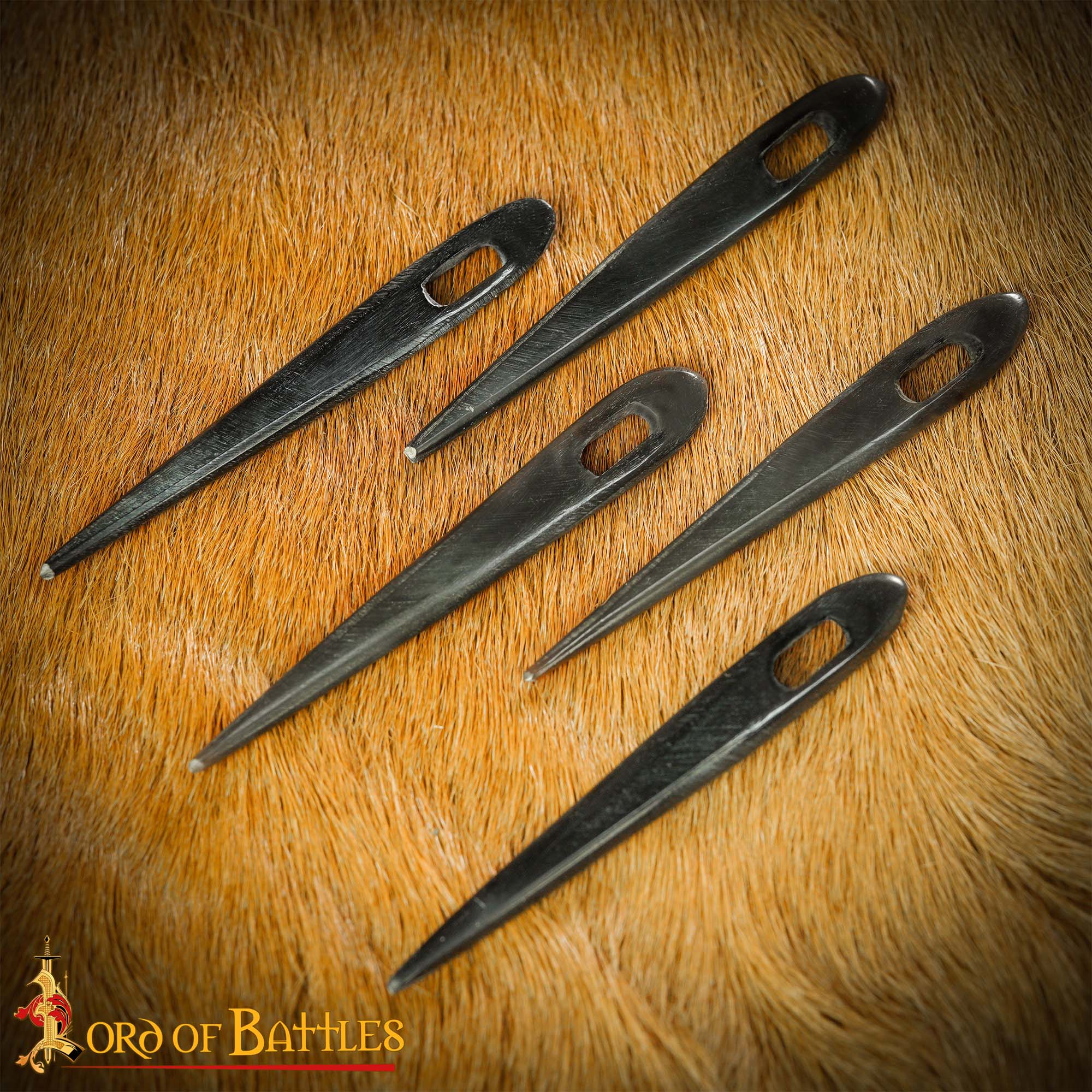 Imagen única de: Set de 5 agujas para nalbinding en cuerno de buey (vikingo) - imagen 2