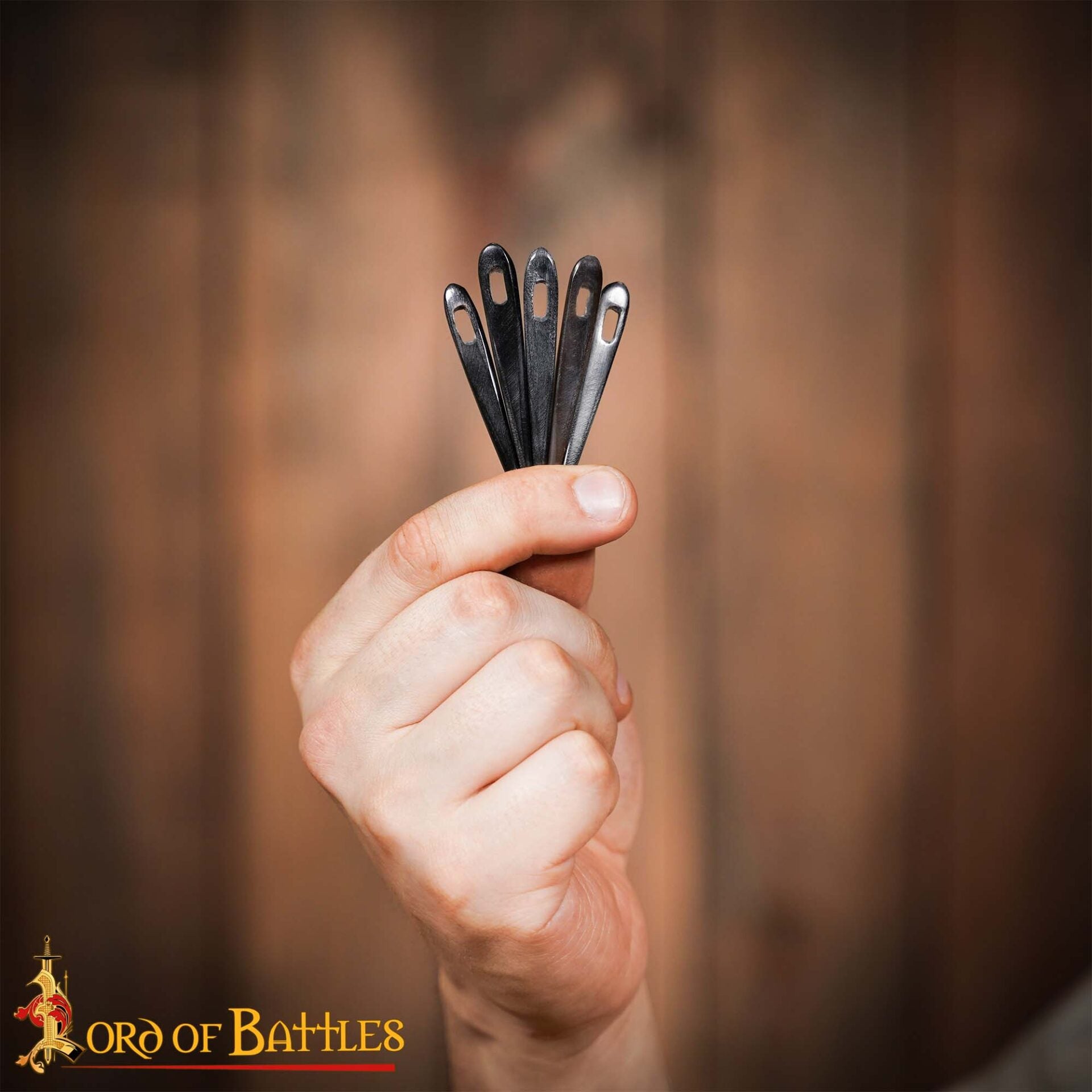 Imagen única de: Set de 5 agujas para nalbinding en cuerno de buey (vikingo) - imagen 8