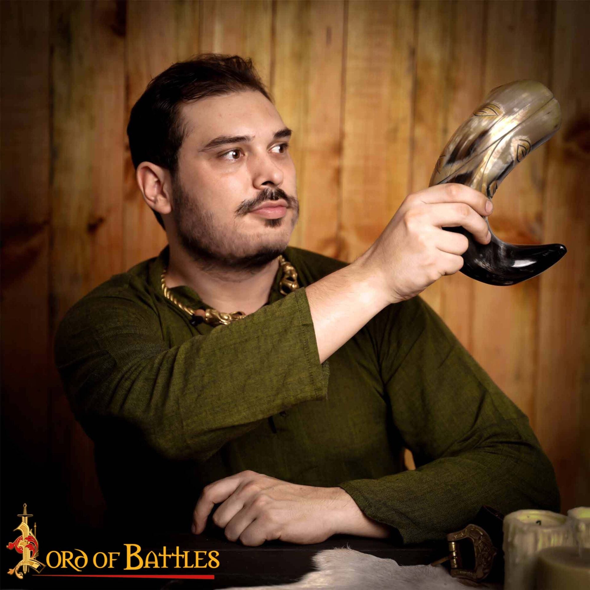 Imagen única de: Cuerno de beber genuino Tribal Face (500–600 ml) - imagen 8