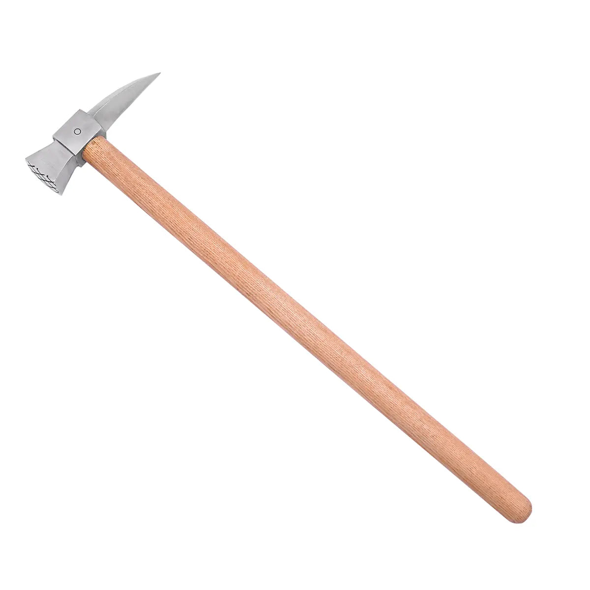 Martillo de guerra medieval con cabeza de acero al carbono y mango de fresno - imagen 9