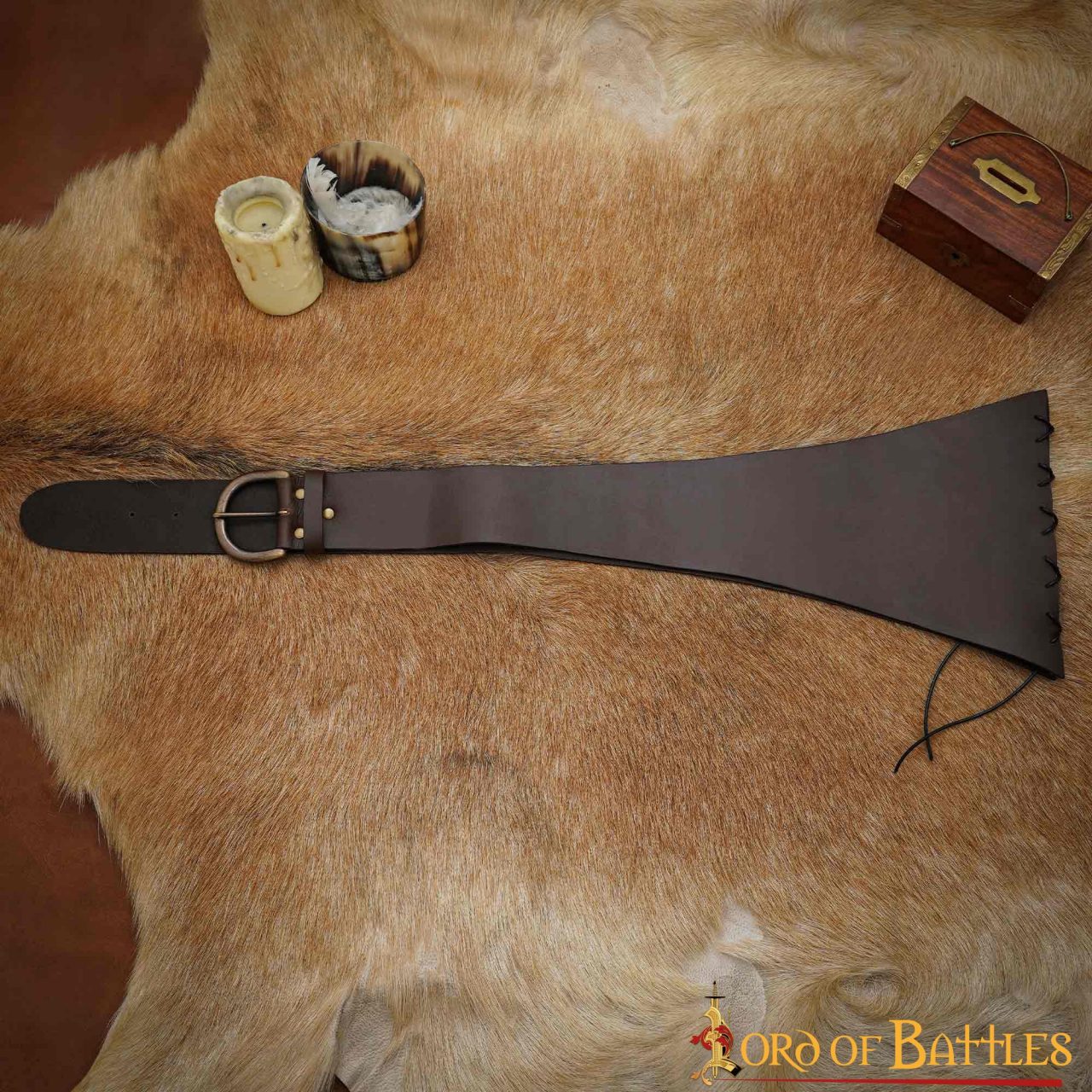 Cinturón medieval de cuero para LARP y cosplay - imagen 5
