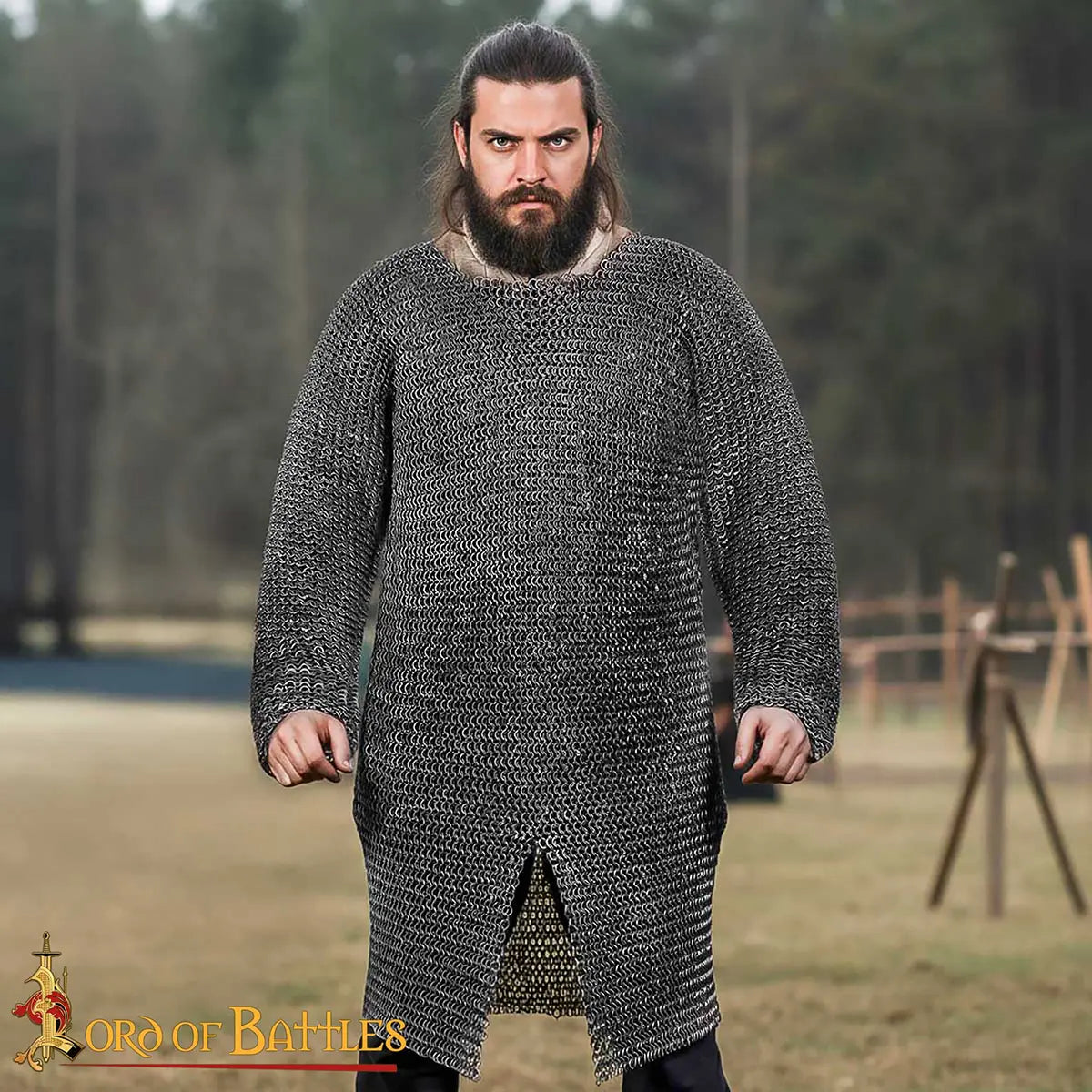 Cota de mallas (hauberk) en acero 18 gauge, anillas 9 mm - imagen 5