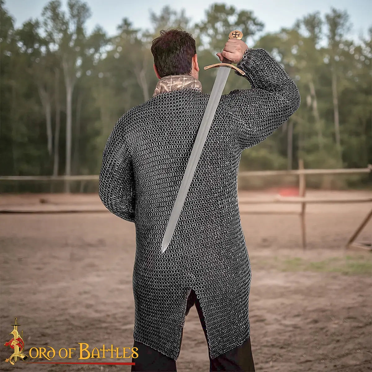 Cota de mallas (hauberk) en acero 18 gauge, anillas 9 mm - imagen 6