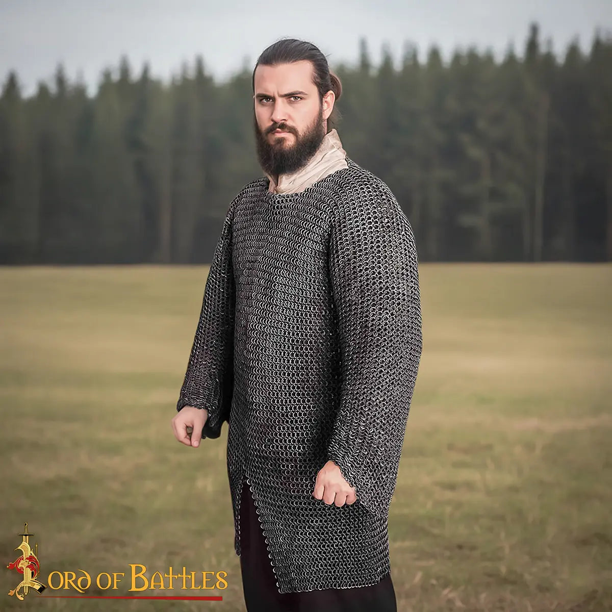 Cota de mallas (hauberk) en acero 18 gauge, anillas 9 mm - imagen 7